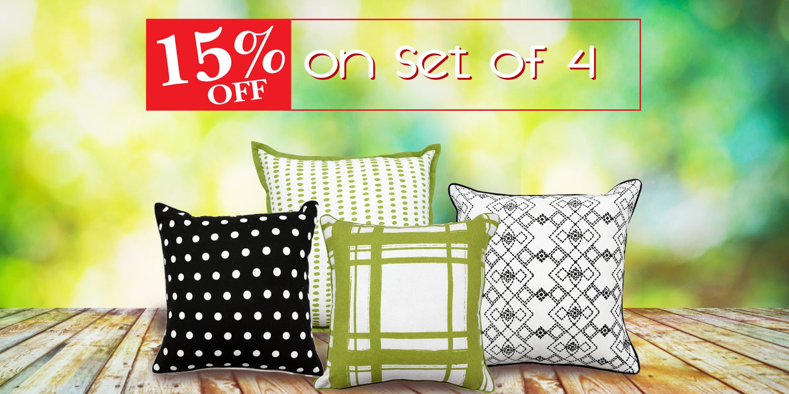 set of 4 cushion cover