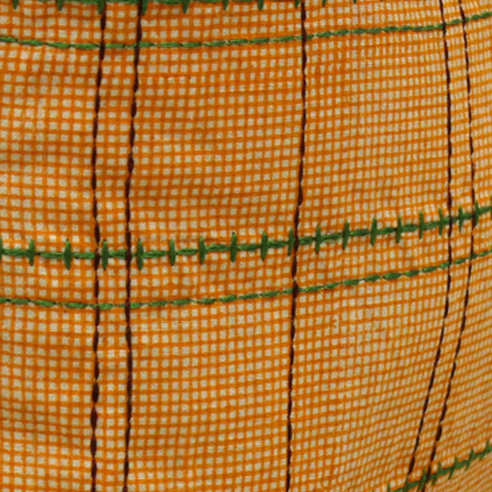 Embroidered Cotton Cushion Cover Mustard Color 1 Piece ("16" X 16")…