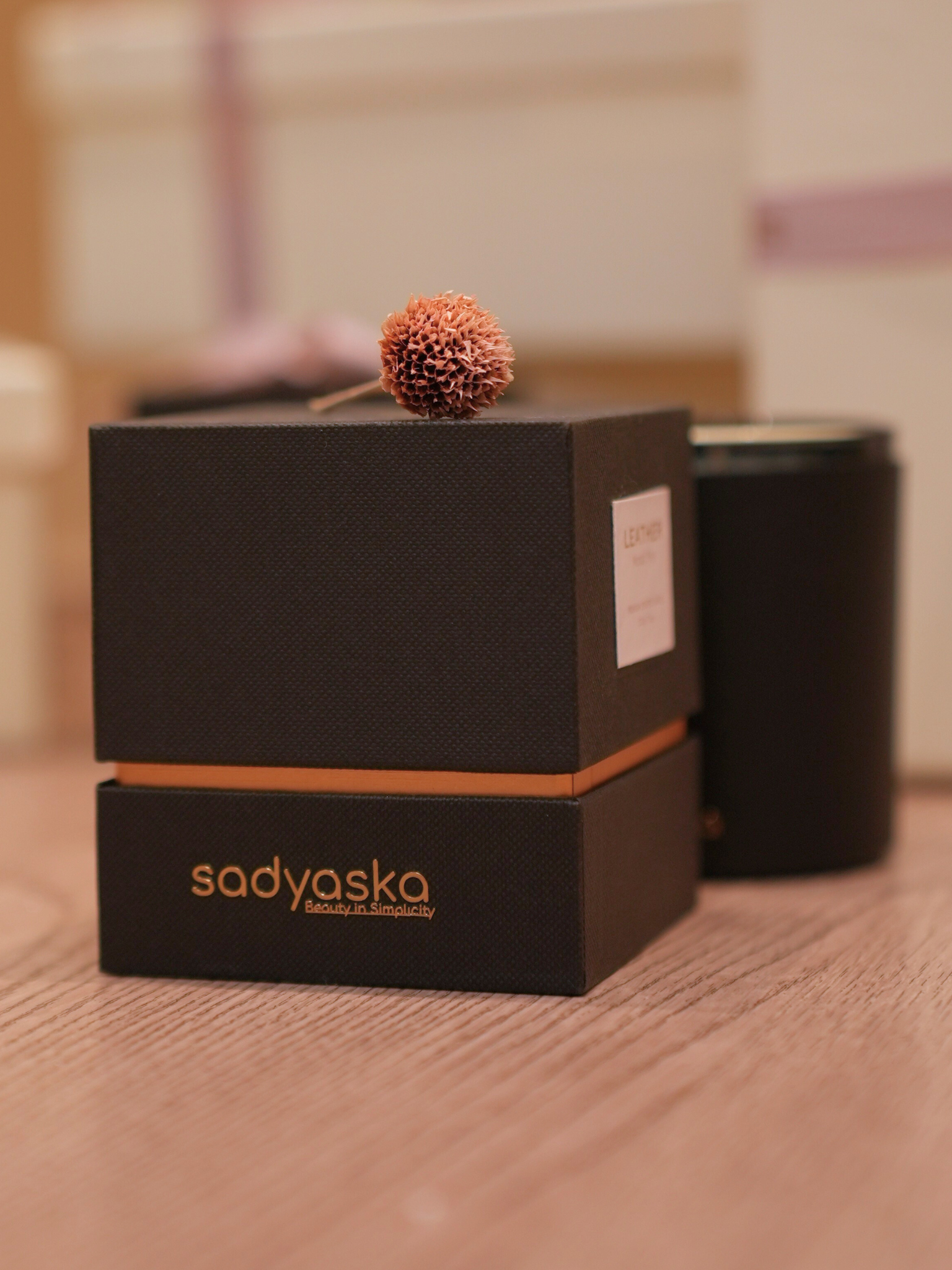 Sadyaska Nordic Pine Scented Candle -Black Leather