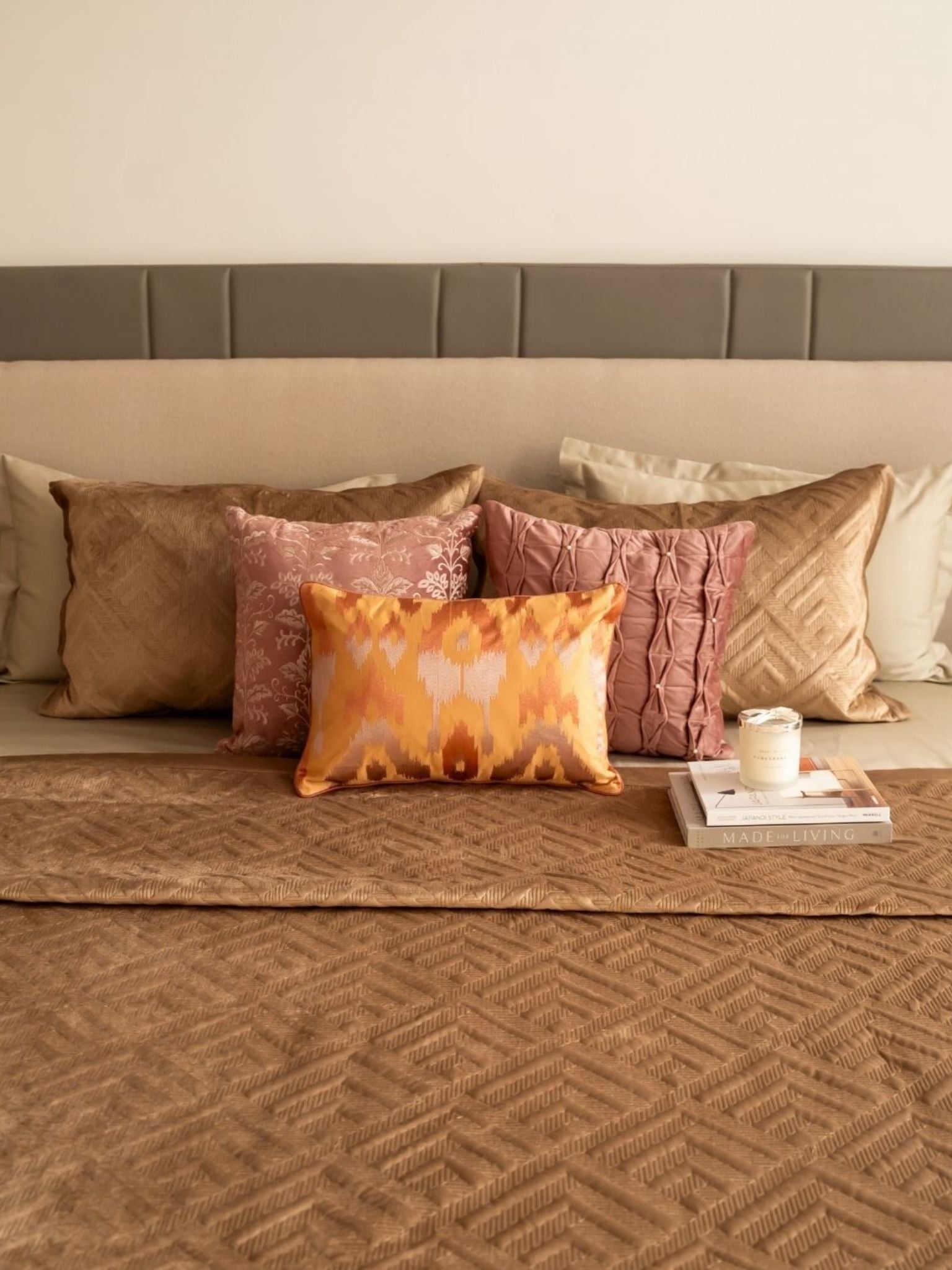 Seoul Camel Velvet Trousseau Set (10 PC Set)