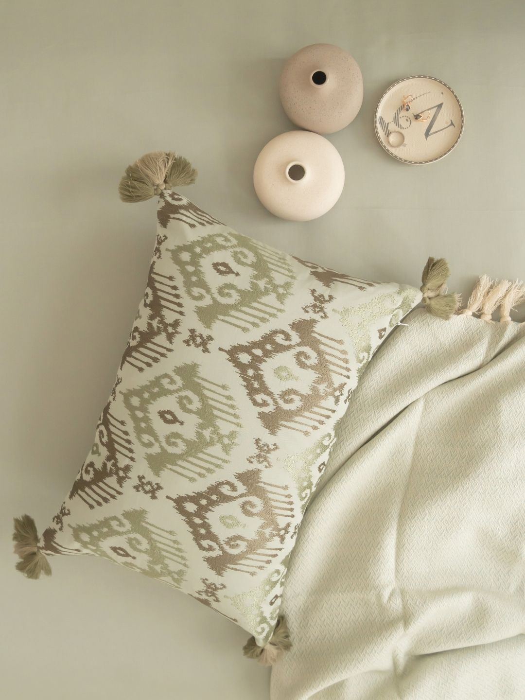 Perth Sage Green Treasure Bedsheet Set