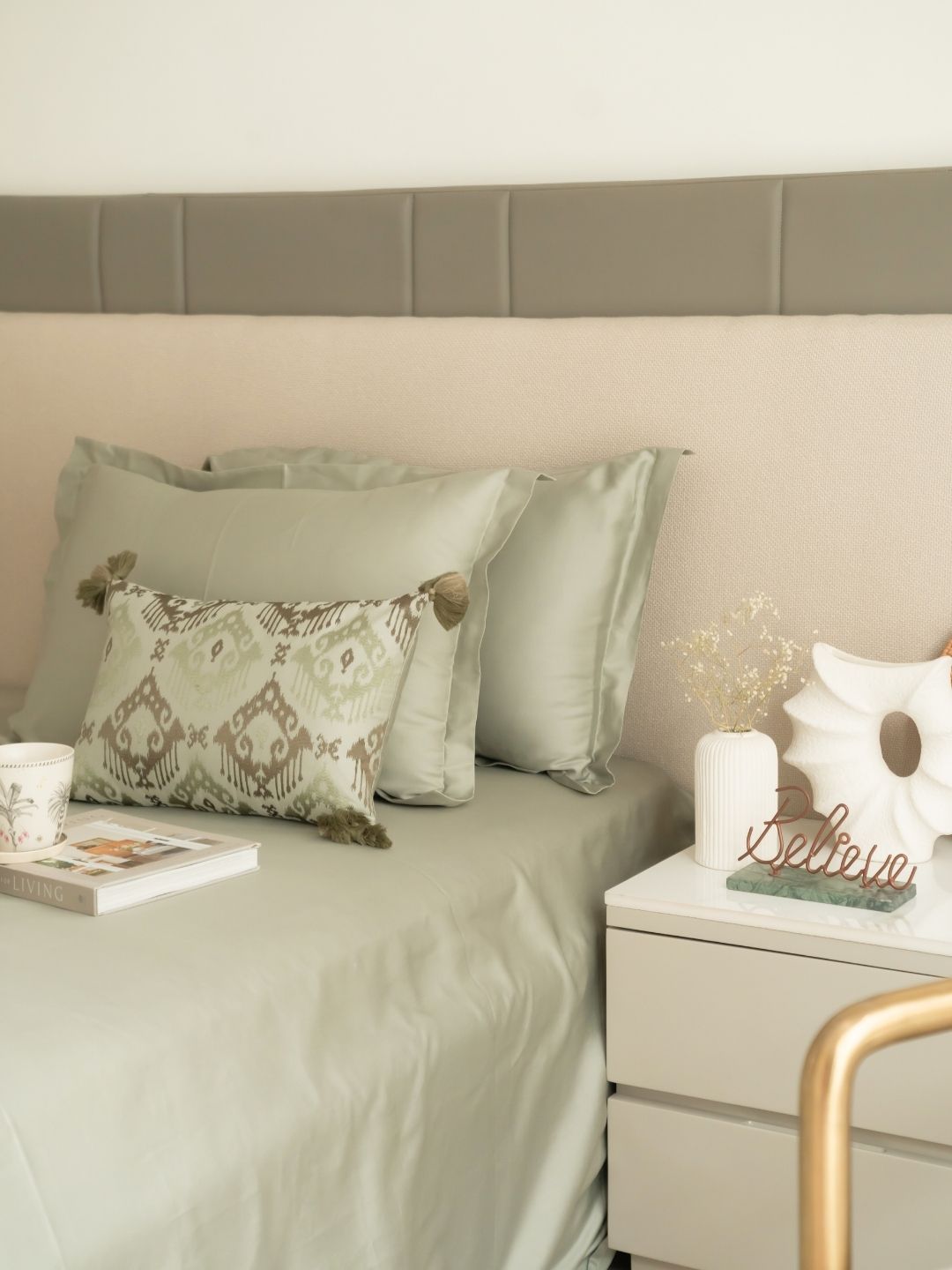 Perth Sage Green Treasure Bedsheet Set