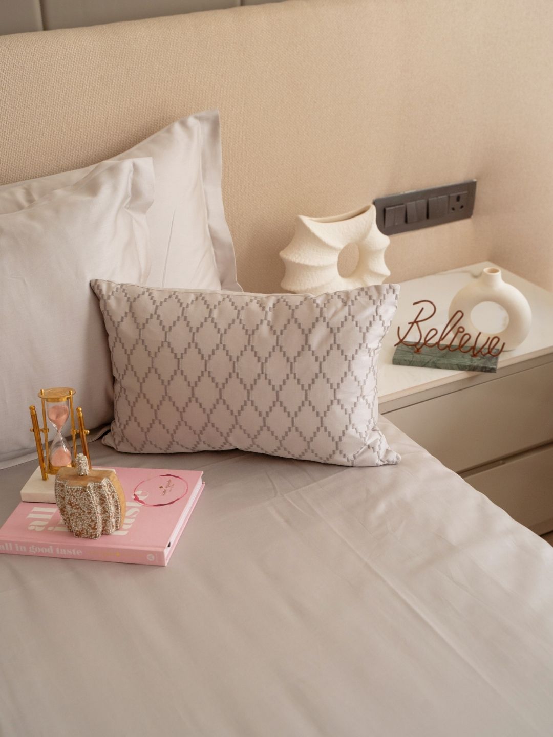 Solasta Pearl Grey Treasure Bedsheet Set