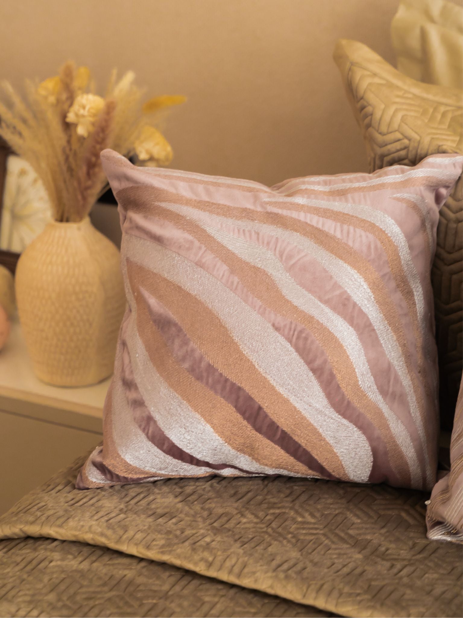Zayne Rose Gold Velvet Trousseau Set (10 PC Set)