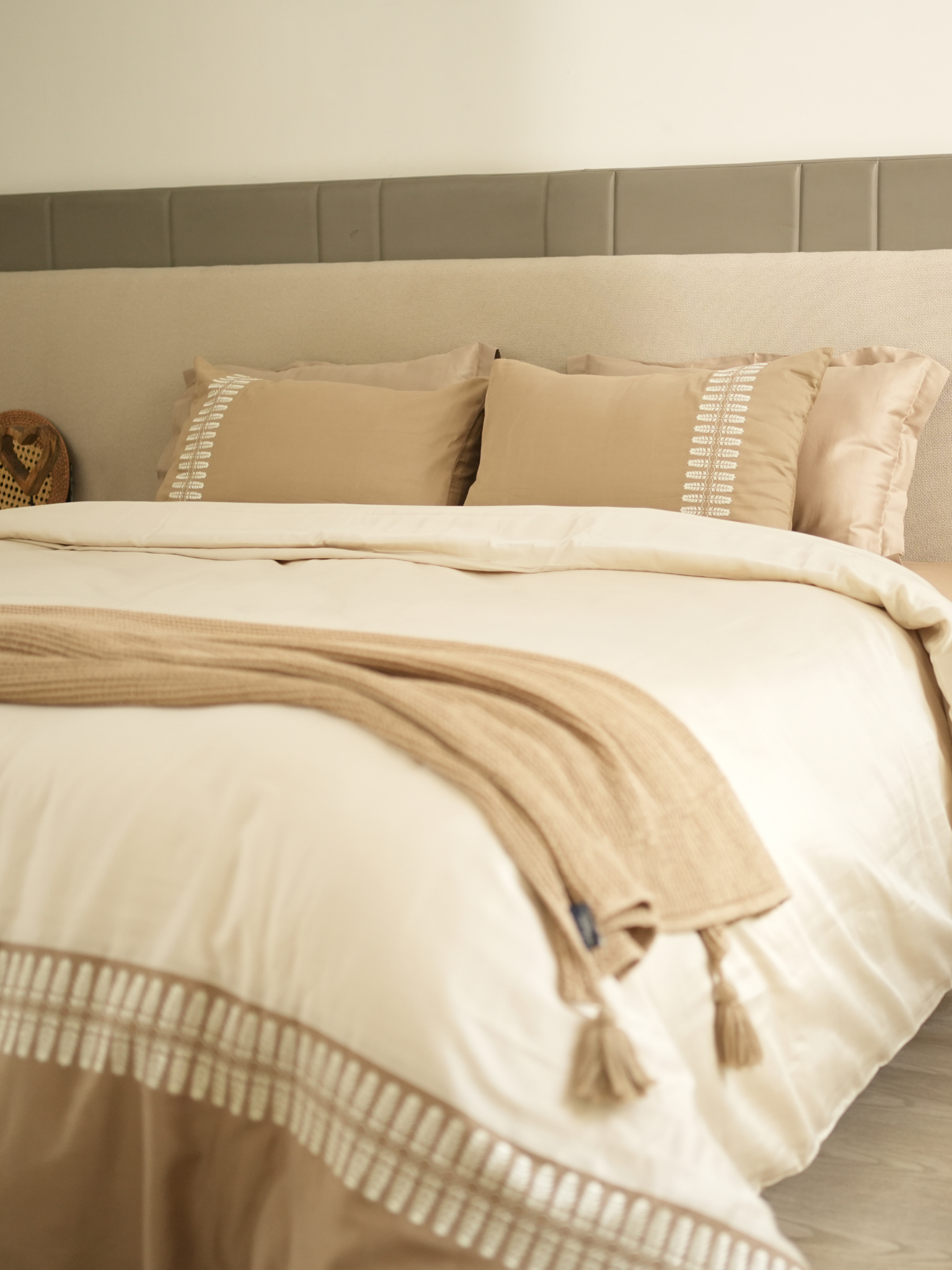 Elise Hazel Beige Oats Beige Dreams Duvet Cover Set