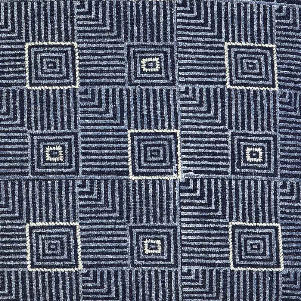 Denim Embroidered Hand Block Print Cushion Cover Indigo Decorative Pillow Cushion Case 16" X 16"…