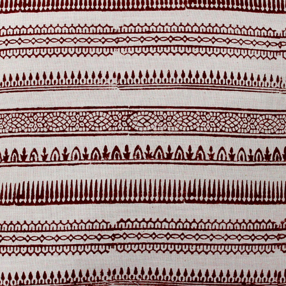 Hand Block Print Cotton Cushion Cover For Home & Garden Ivory Color (16" X 16")…