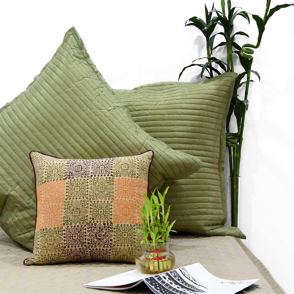 Home Sofa Decor Printed Multi Color Cotton Cushion Cover 1 Piece (16" X 16")…