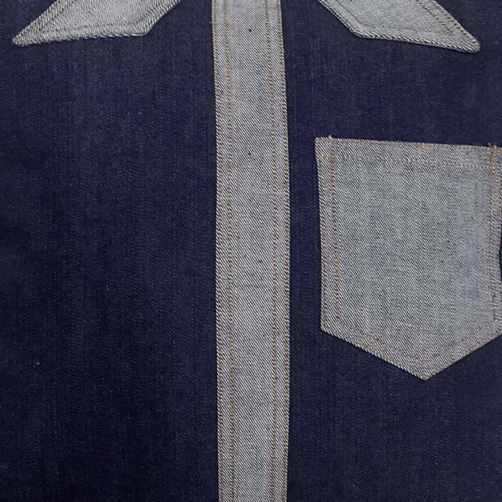 Shirte Denim Patchwork Cushion Cover Car Chair Couche Office Sofa Indigo Blue Pillow Cushion Case 16" X 16"…