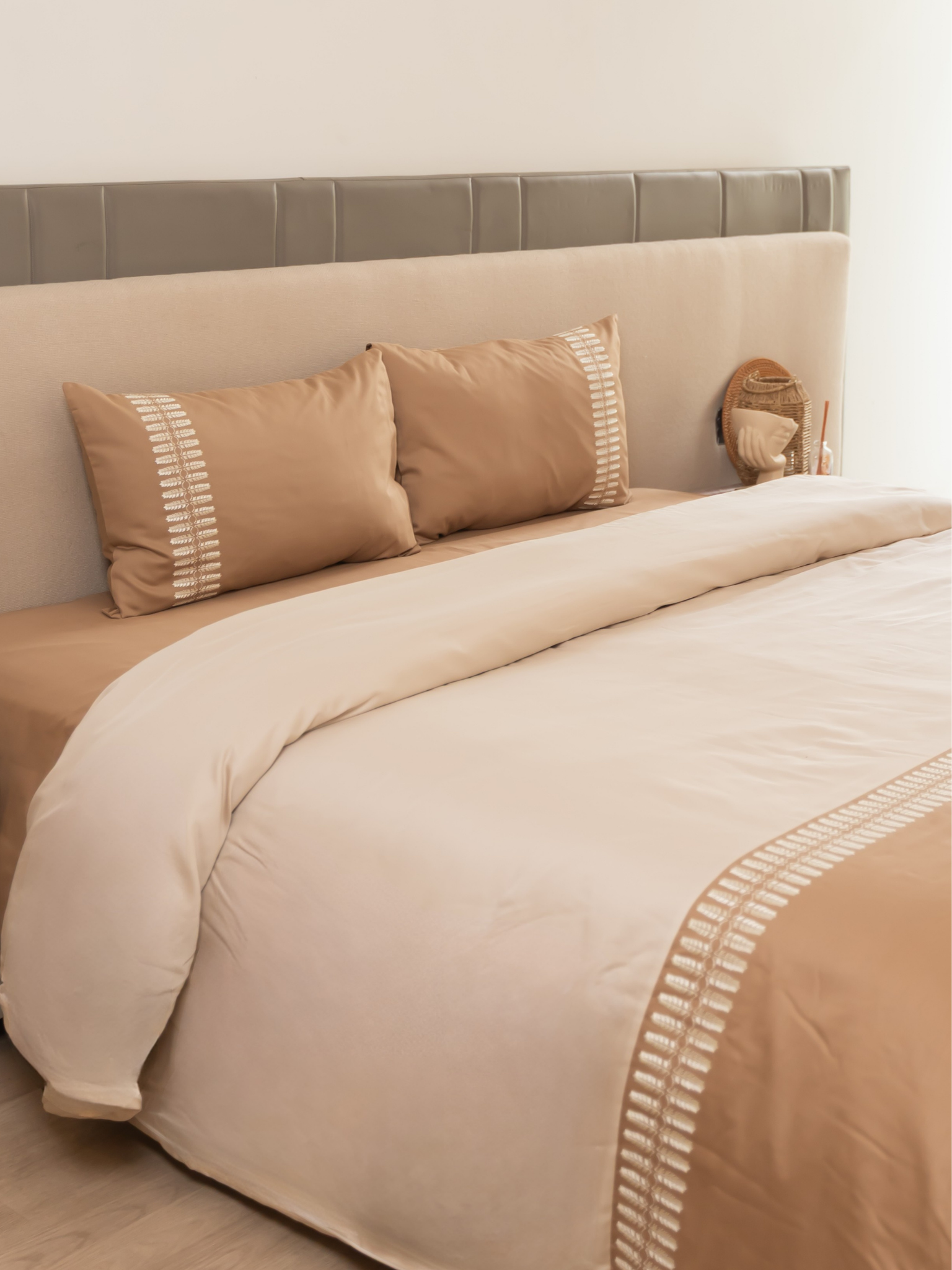 Elise Hazel Beige Oats Beige Dreams Duvet Cover