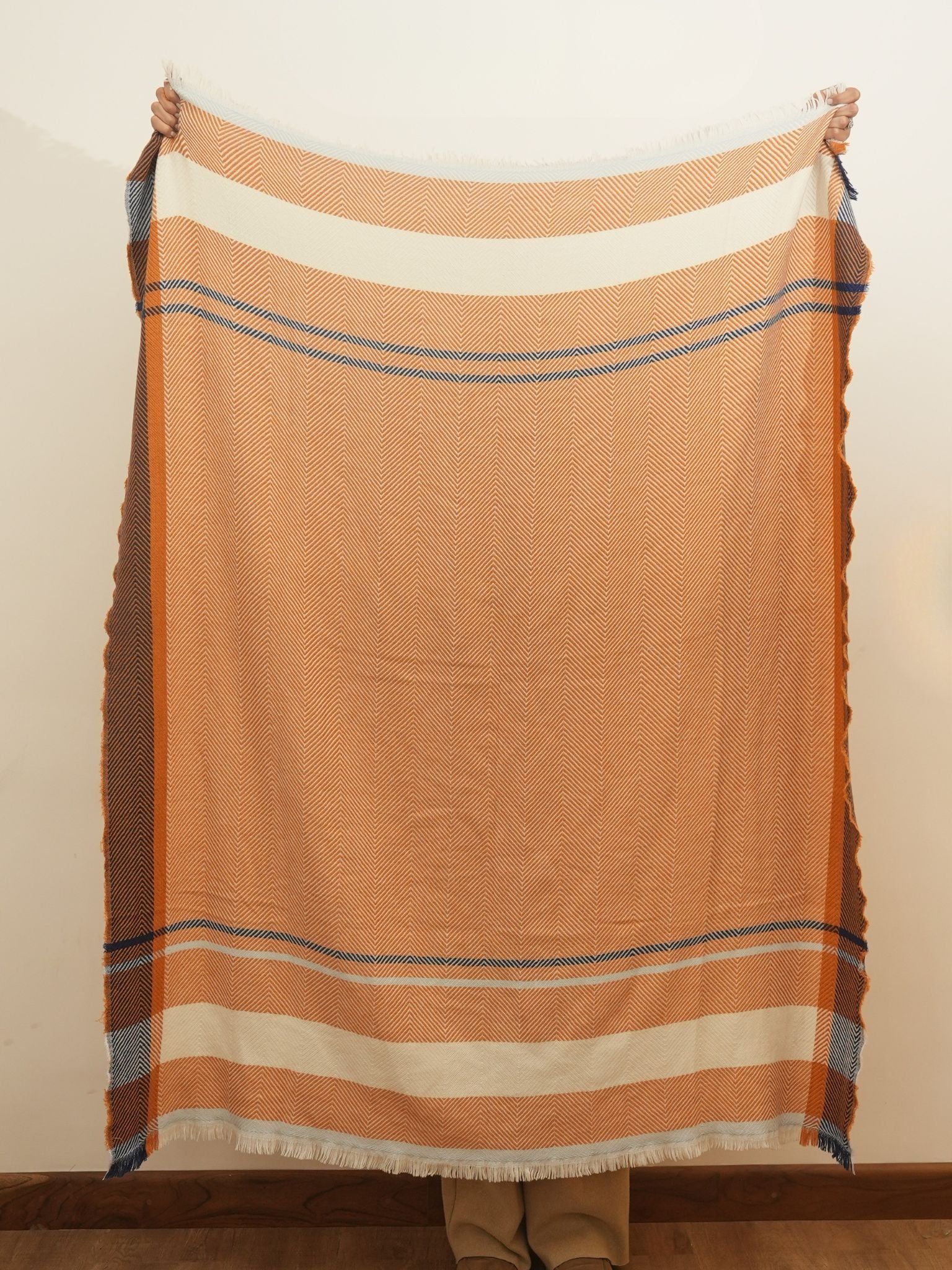 Rust Cashmere Woolen Throw