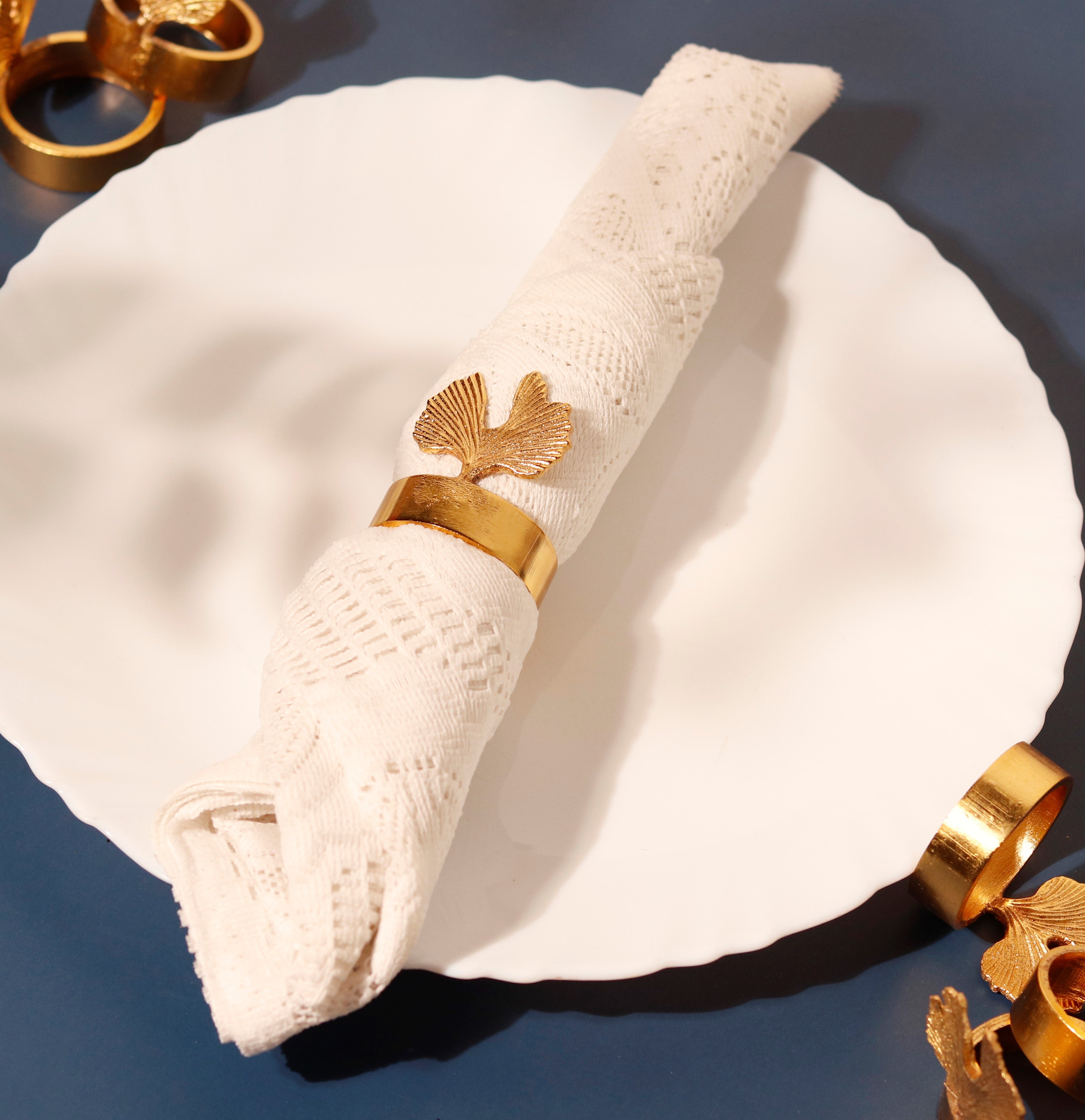 Gold Napkin Rings Set of Six