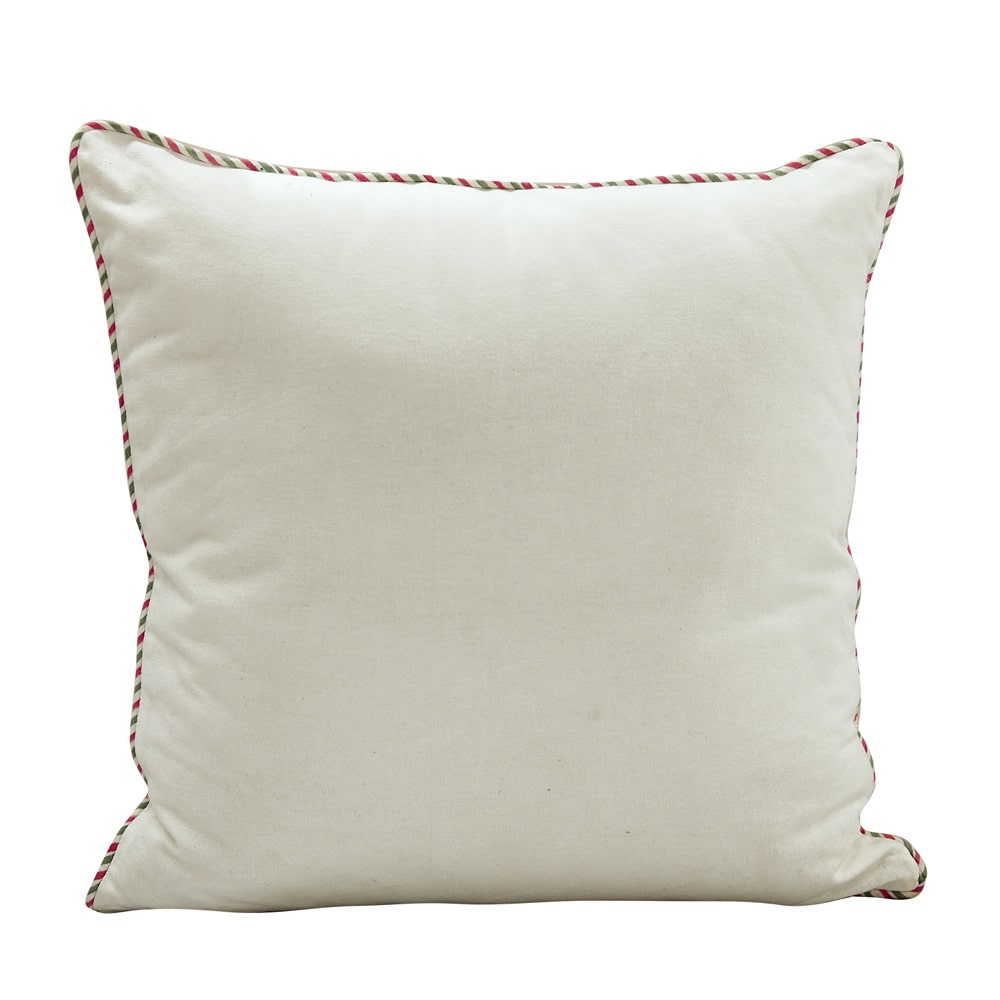 Floral Design Square Block Print Cotton Cushion Cover 16"x16" Bedroom, Living Room, Patio Cushion Covers with Zippers…