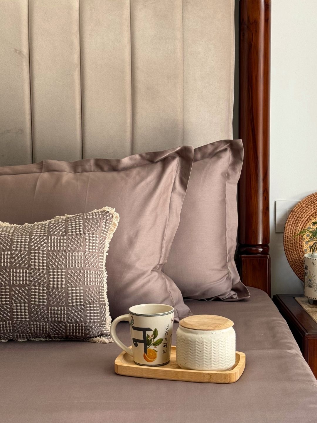 Seraph Taupe Treasure Bedsheet Set