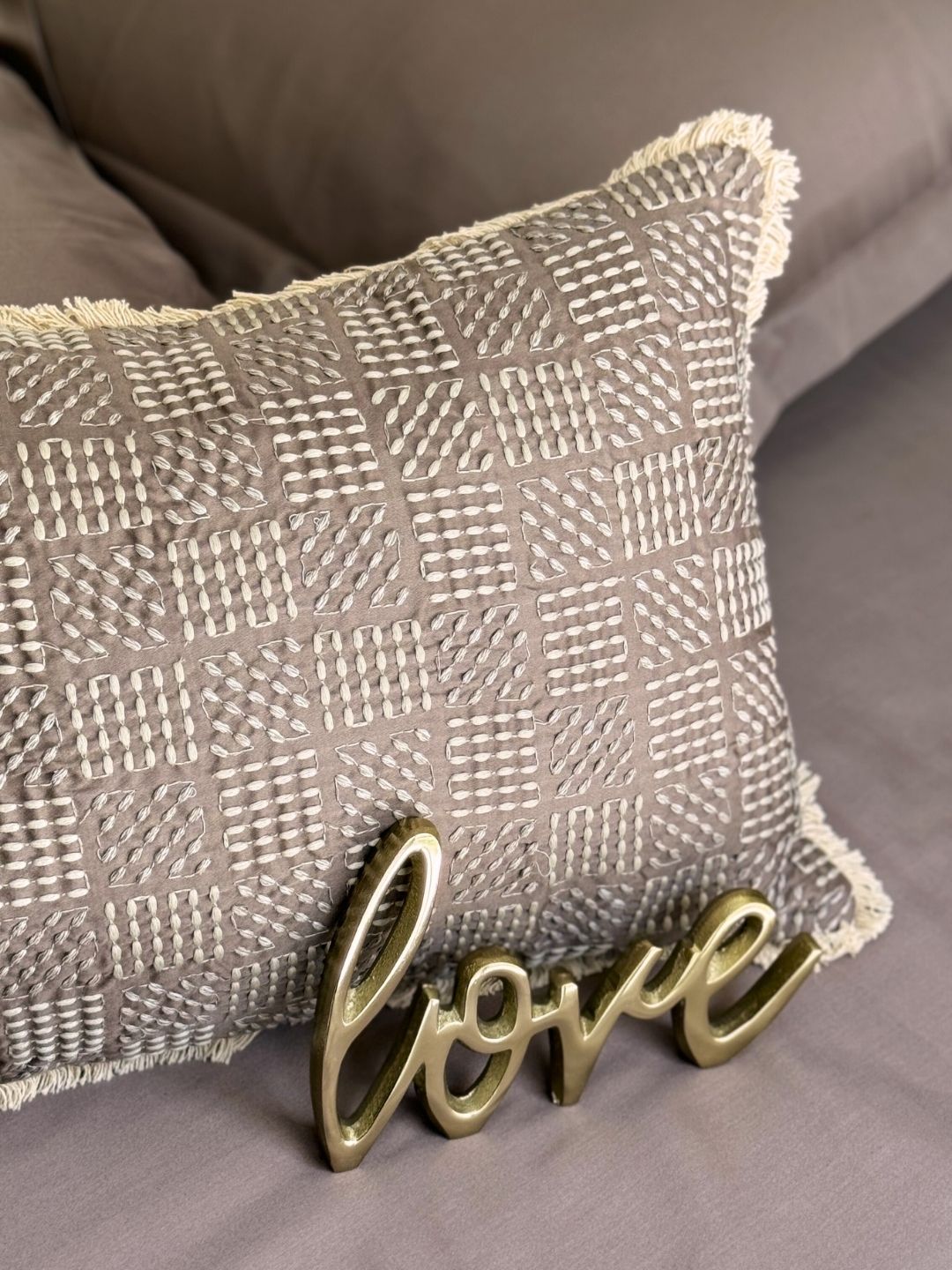 Seraph Taupe Treasure Bedsheet Set