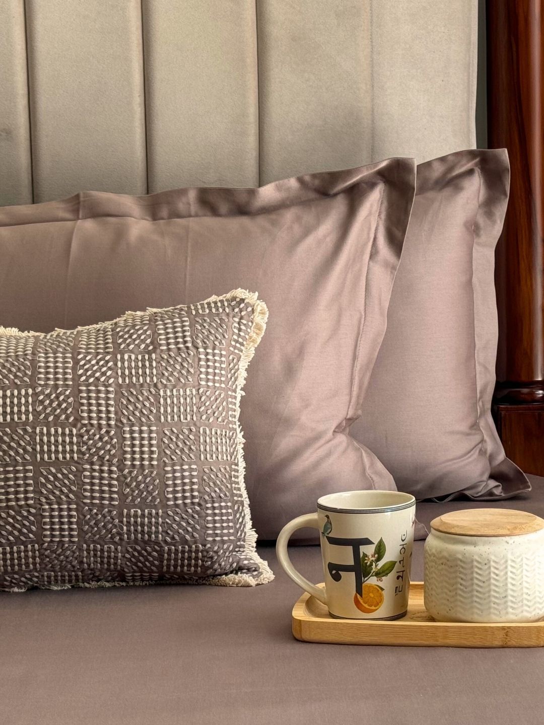 Seraph Taupe Treasure Bedsheet Set