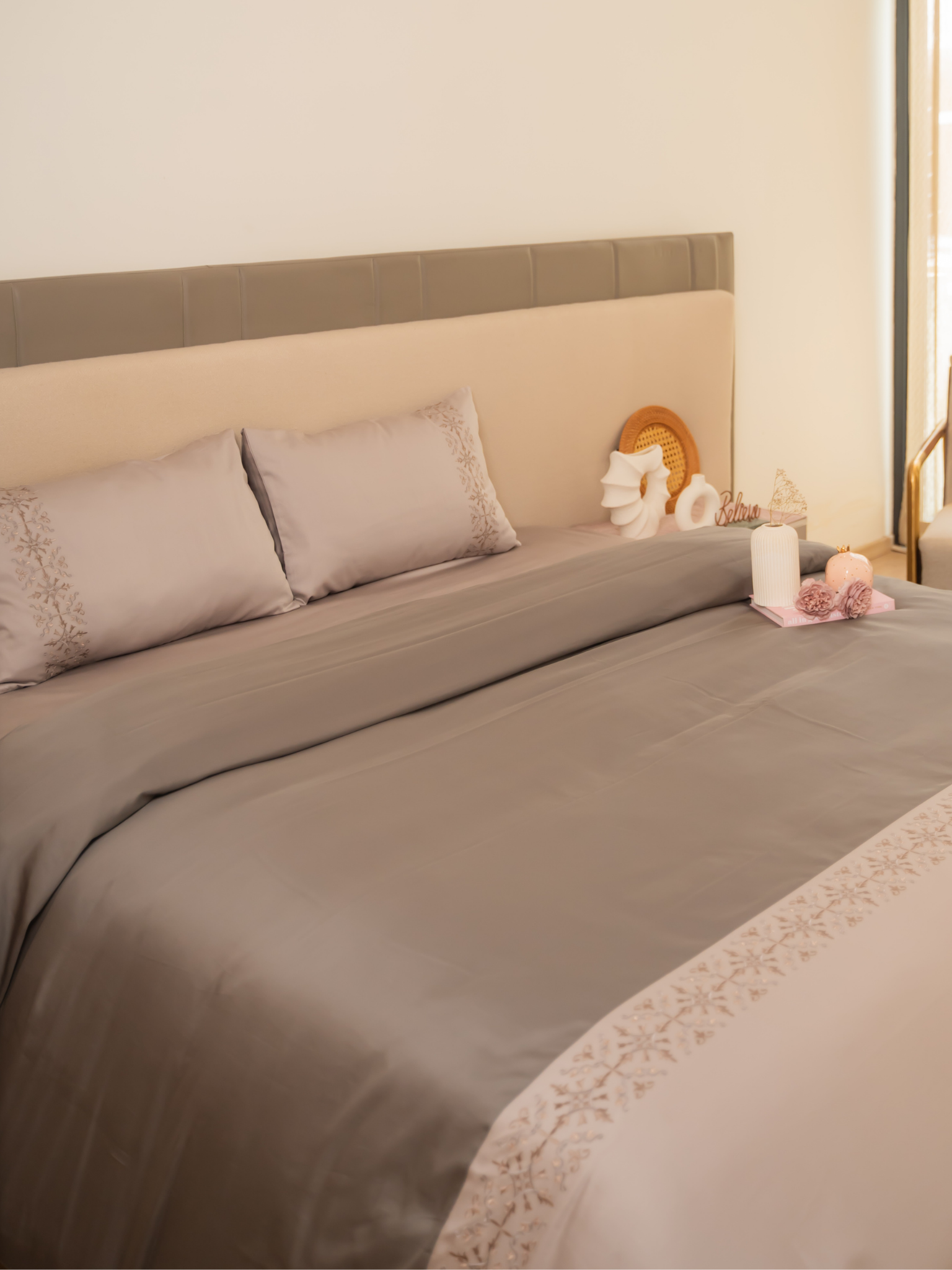 Luna Silver Dark Grey Dreams Duvet Cover