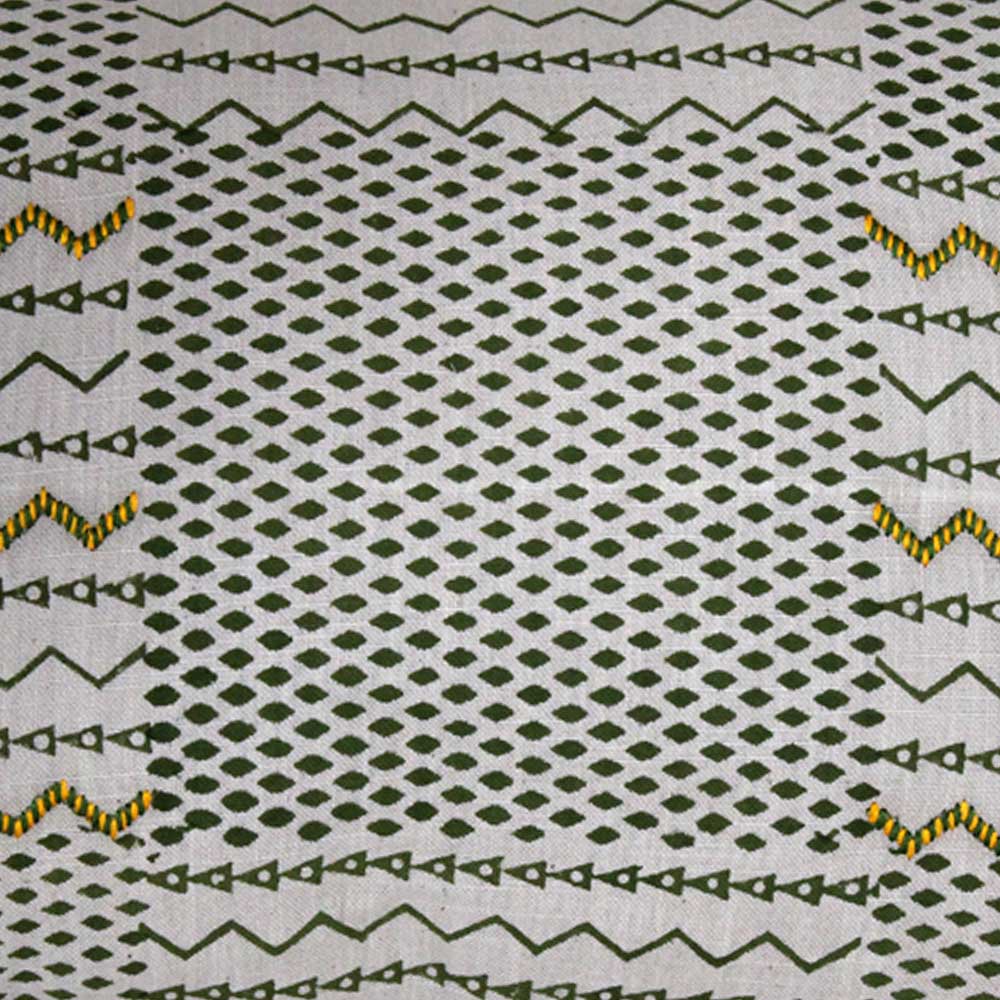 Embroidered Handmade Cotton Single Cushion Cover Ivory Color 1 Piece (16" X 16")…
