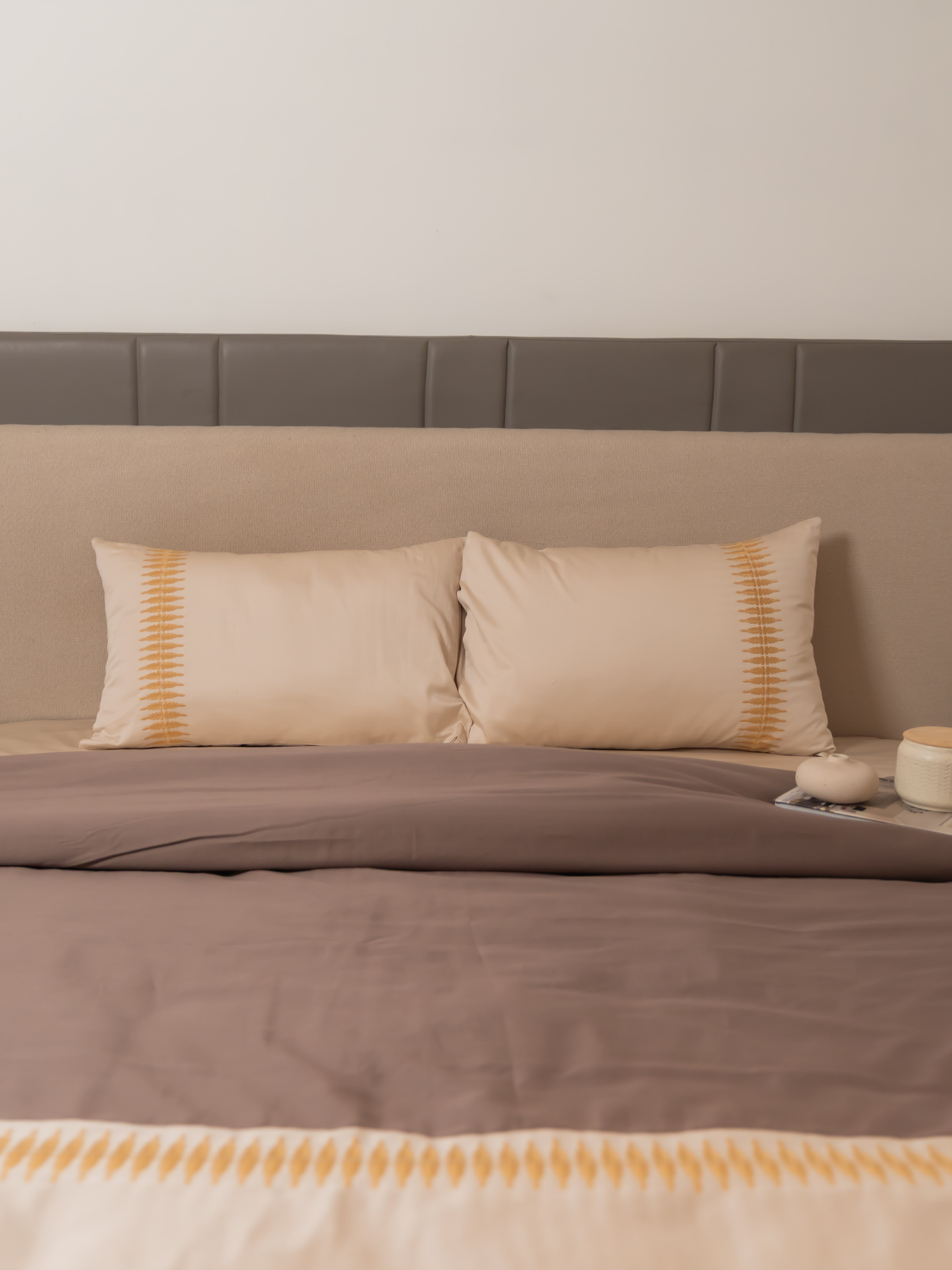 Stella Oats Beige Taupe Dreams Duvet Cover Set