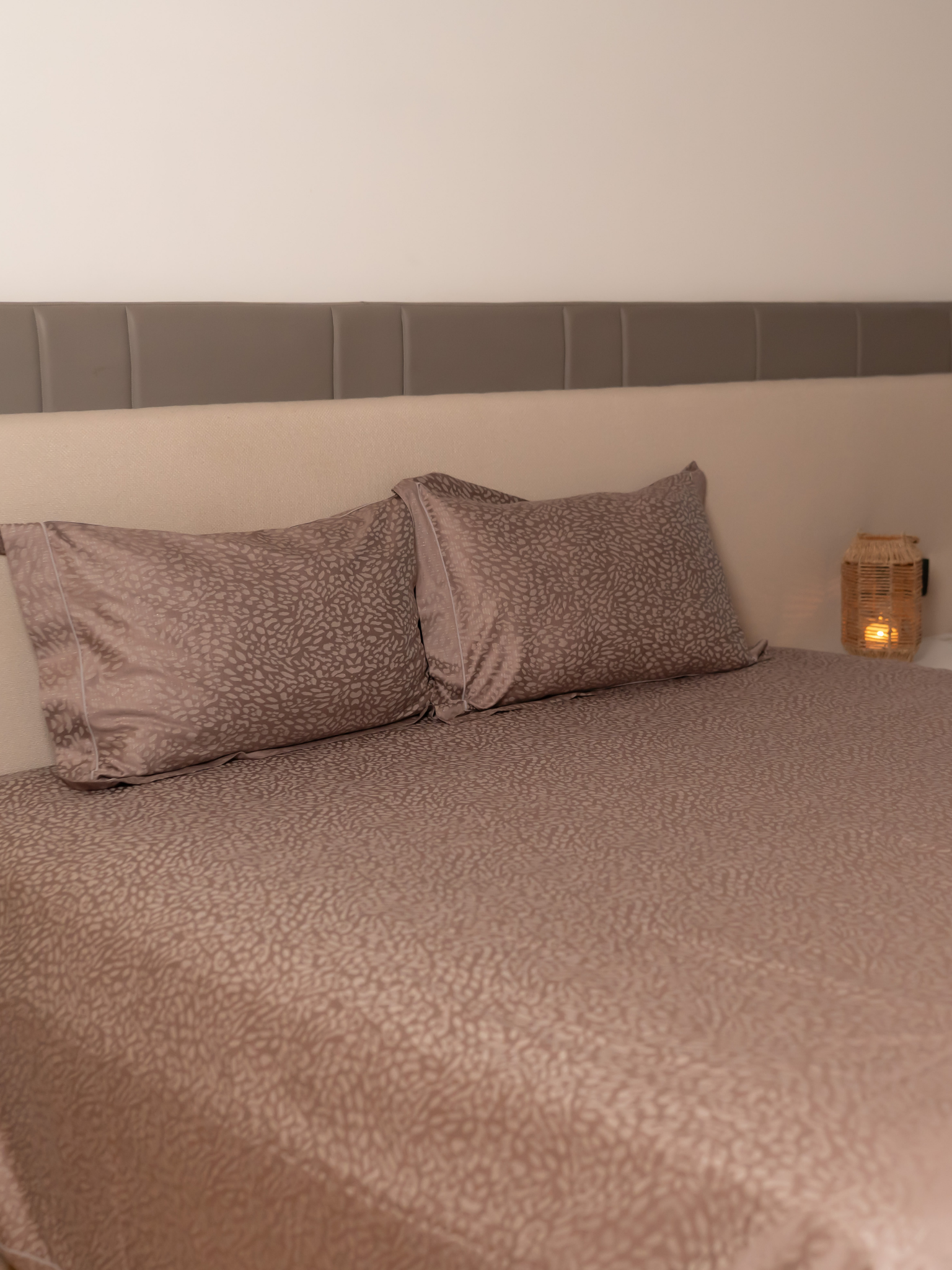 Passion Flower Premium Tencel Jacquard Bedsheet Set with Lace