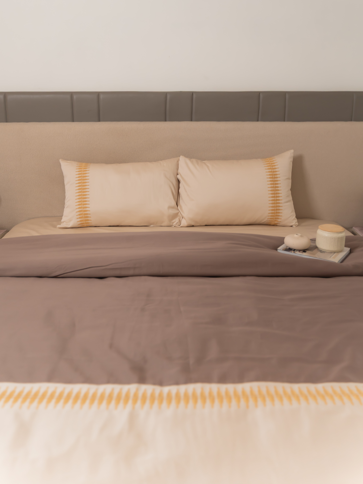 Stella Oats Beige Taupe Dreams Duvet Cover