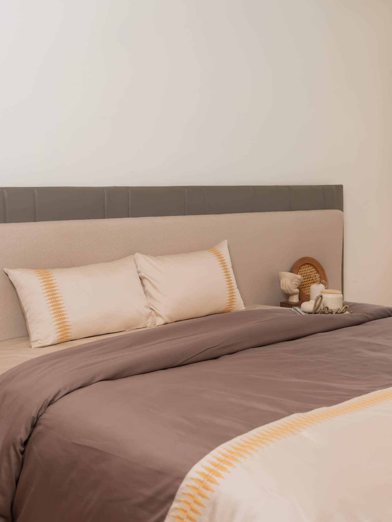 Stella Oats Beige Taupe Dreams Duvet Cover Set