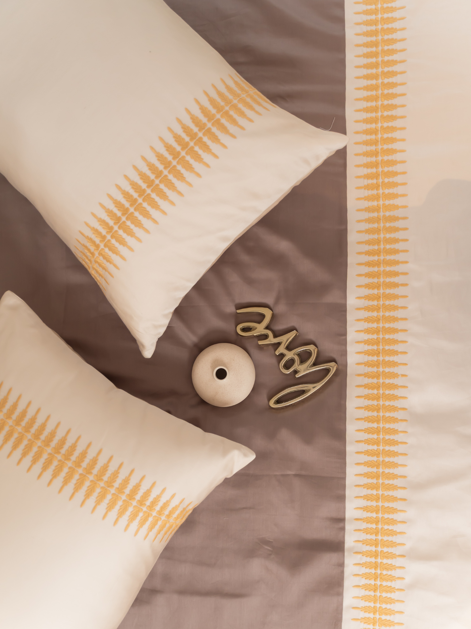 Stella Oats Beige Taupe Dreams Duvet Cover