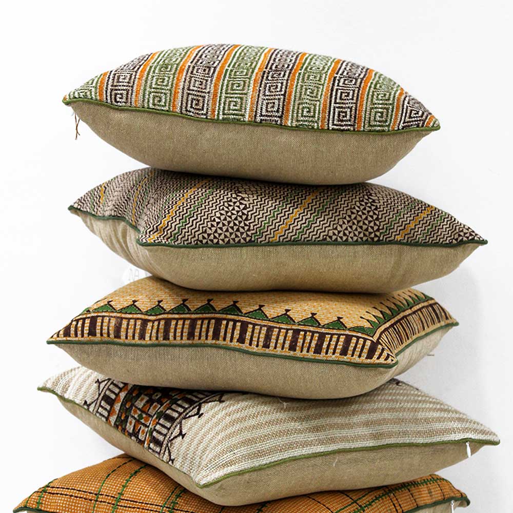 Printed Multi Color Cotton Cushion Covers Multi Color 1 Piece (16" X 16")…