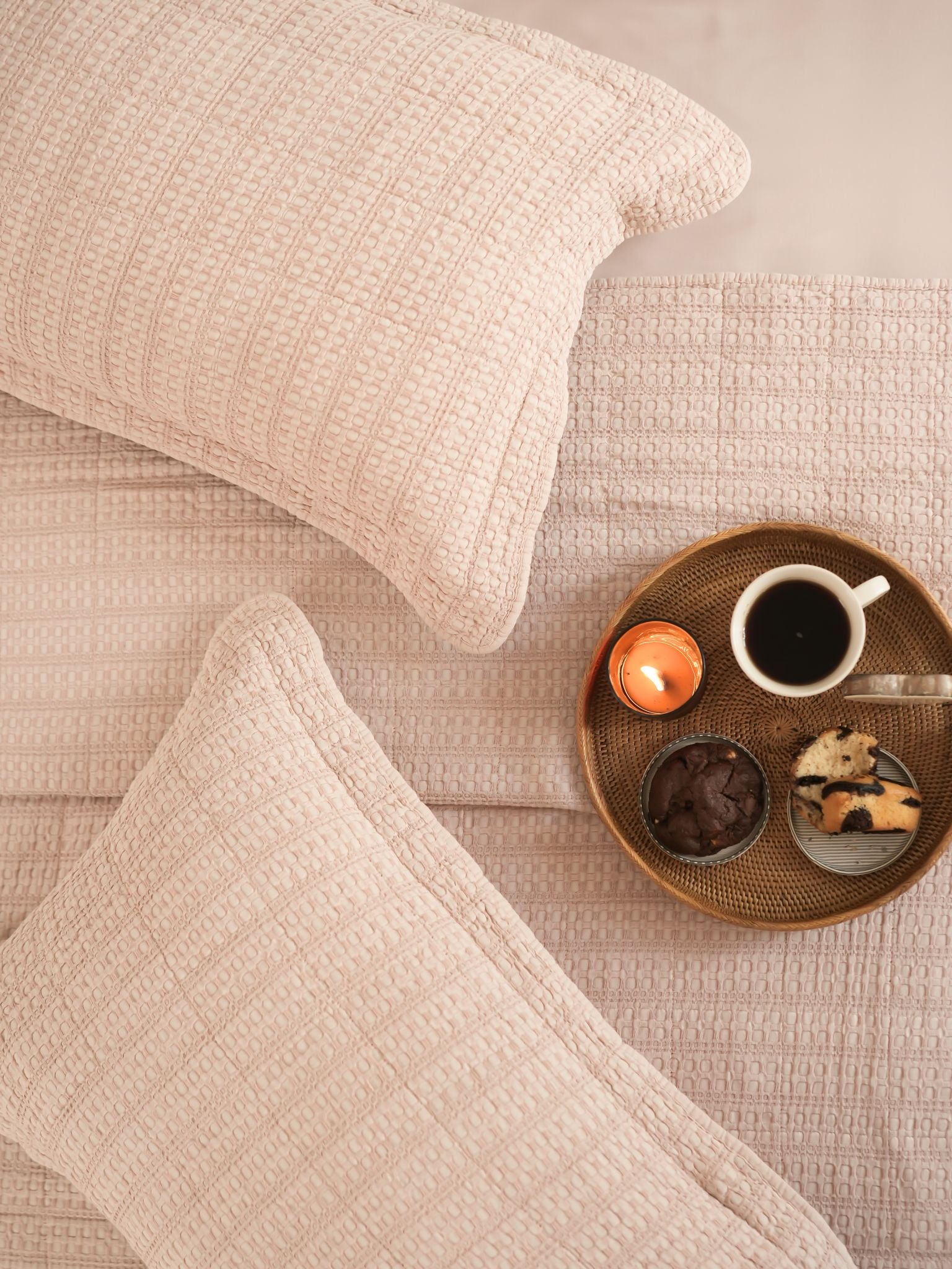 Serra Buff Cotton Bedding Set (8 PC Set)