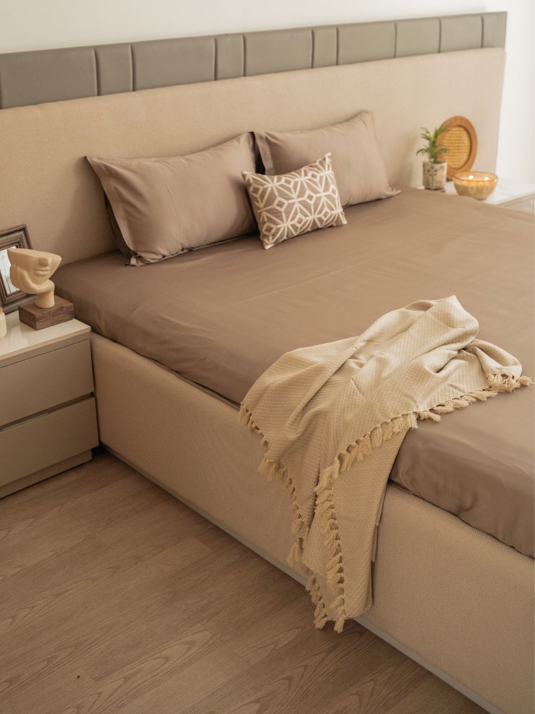 Azure Mocha Treasure Bedsheet Set