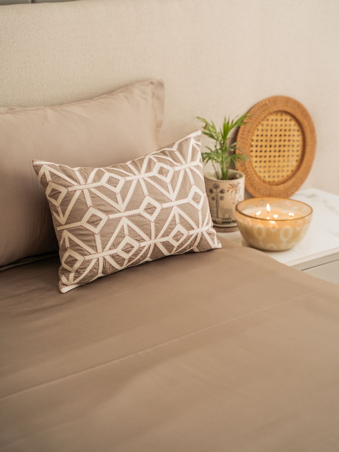 Azure Mocha Treasure Bedsheet Set