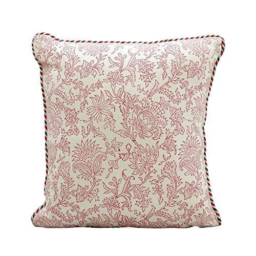 Sadyaska Hand Block Home Decore Print Throw Pillow Case Cushion Cover, 16"x16"