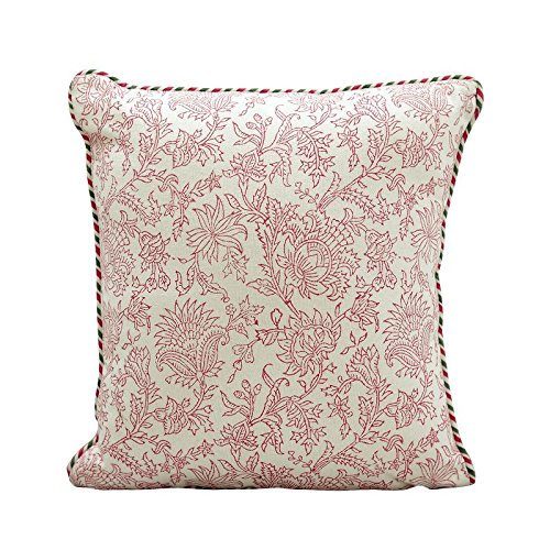 Sadyaska Hand Block Home Decore Print Throw Pillow Case Cushion Cover, 16"x16"