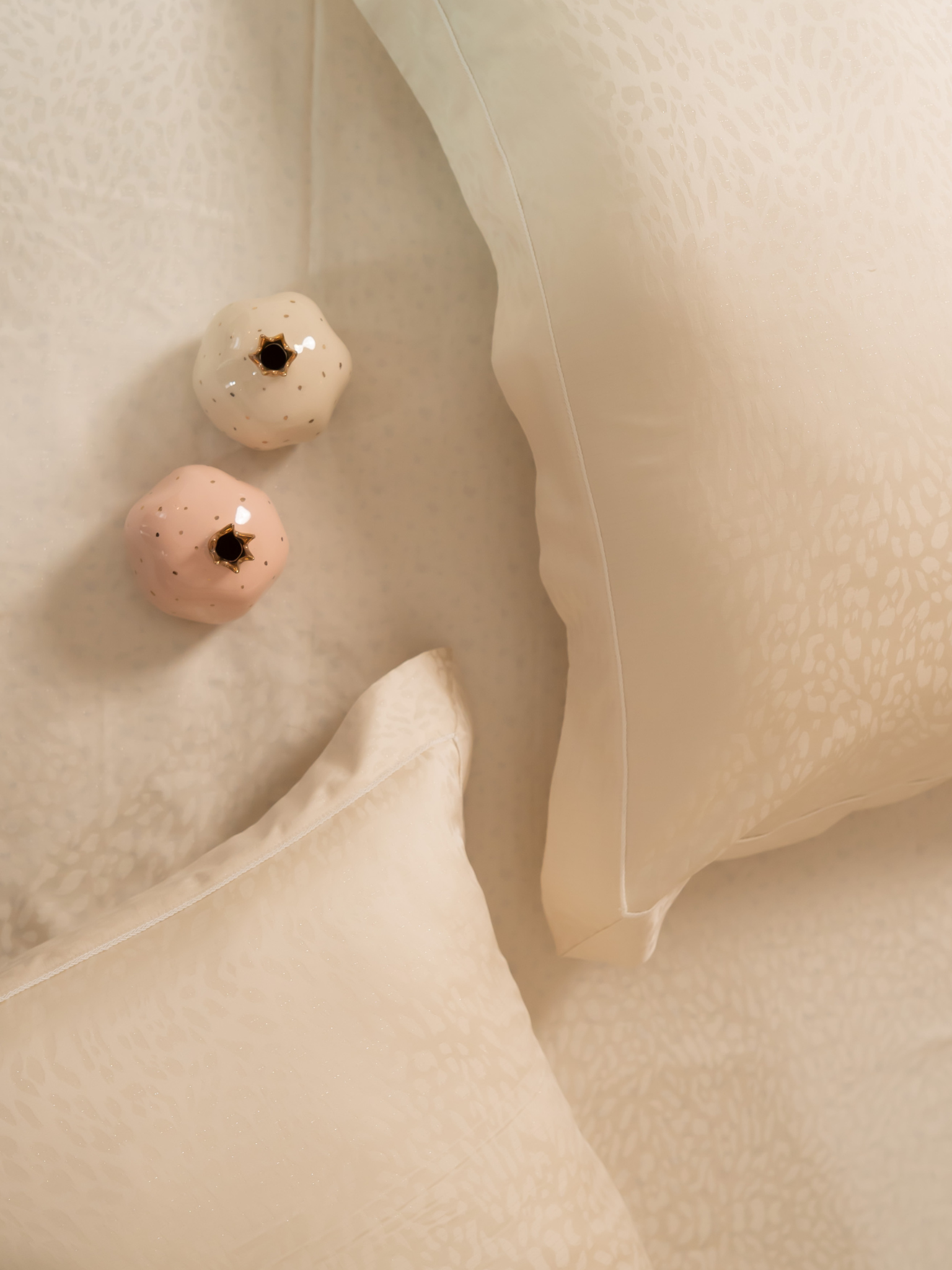 Vanilla Frost Premium Tencel Jacquard Bedsheet Set with Lace