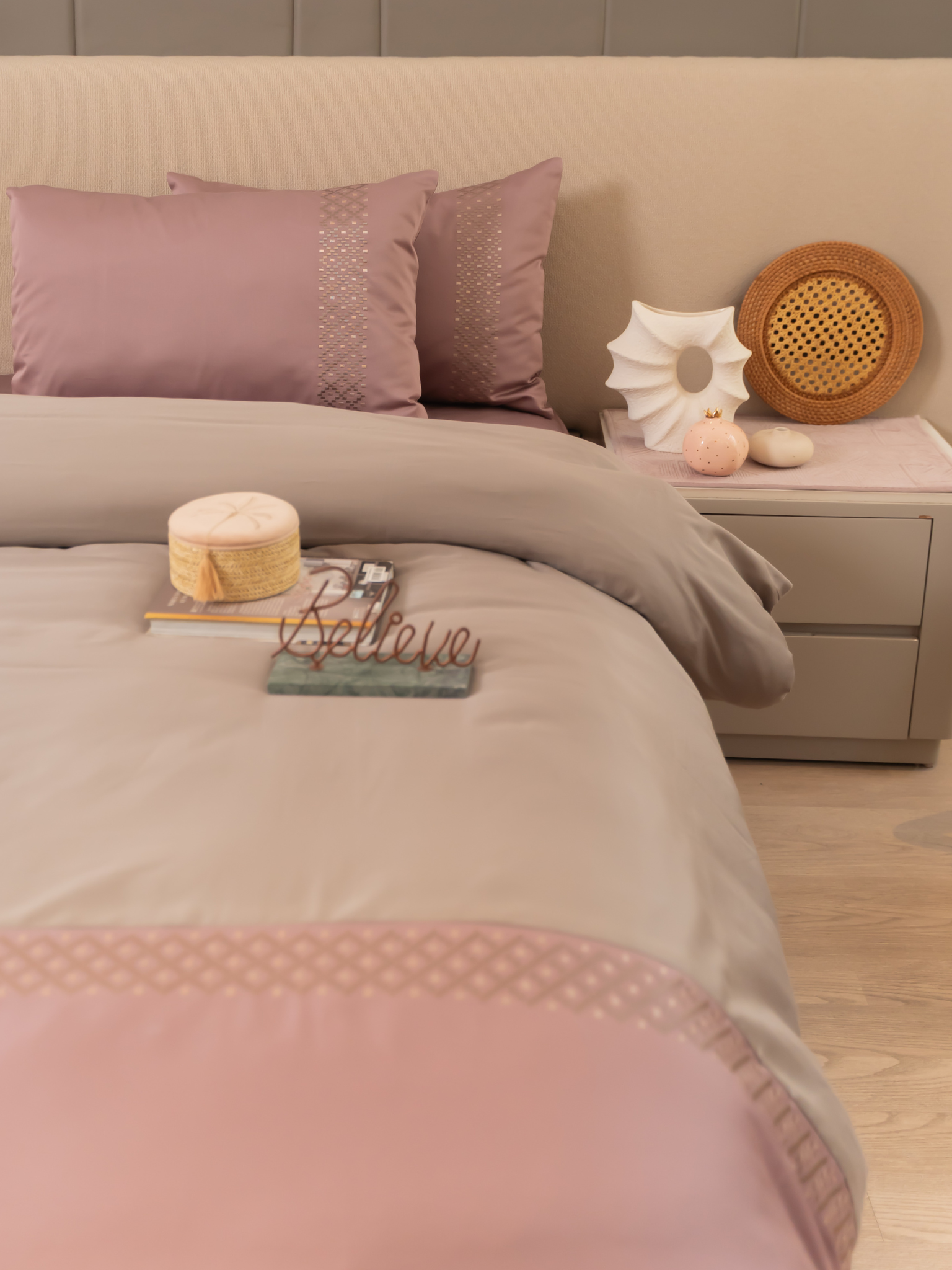 Tessa Old Rose Olive Grey Dreams Duvet Cover Set