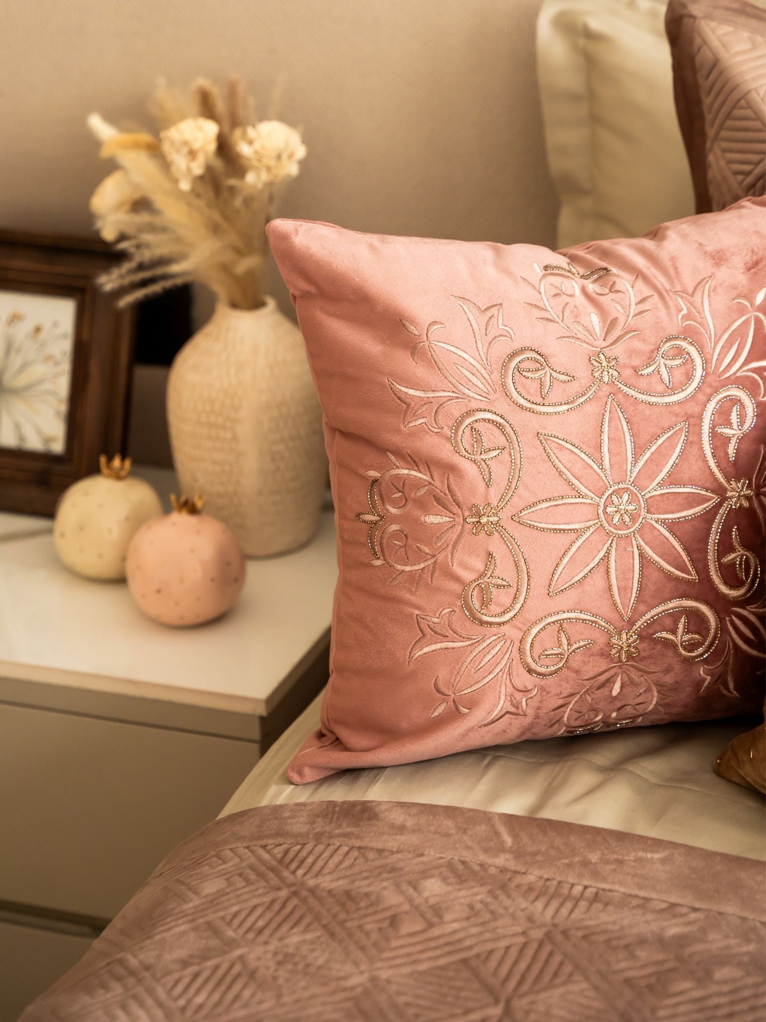 Isla Buff Velvet Trousseau Set (10 PC Set)