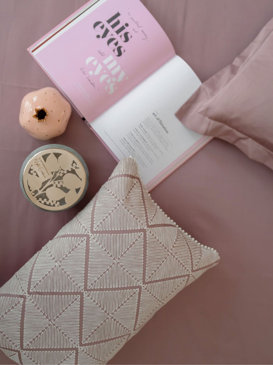 Cascade Old Rose Treasure Bedsheet Set