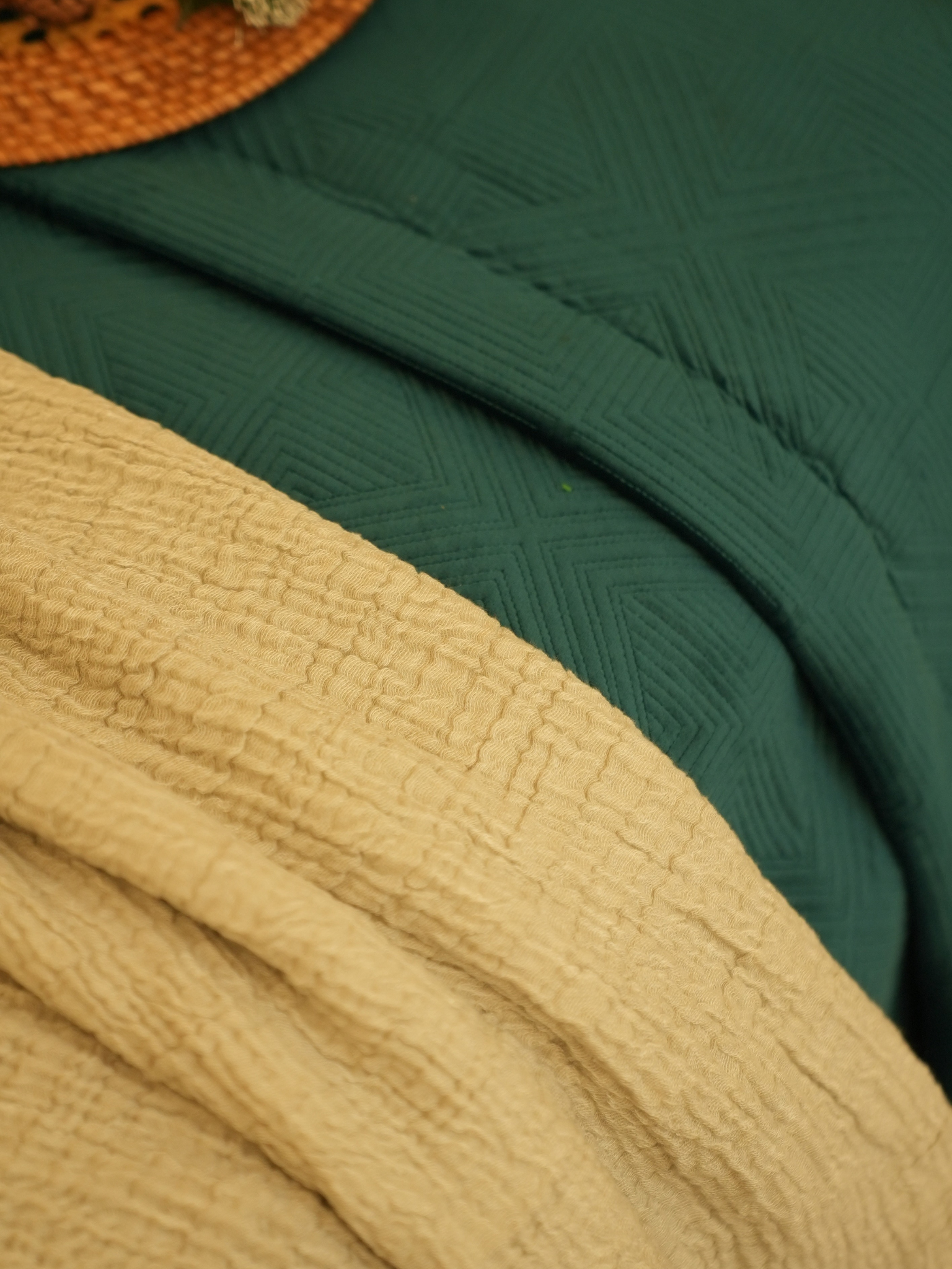 Bonito Emerald Green Velvet Sage Tencel Christmas Bedding Set