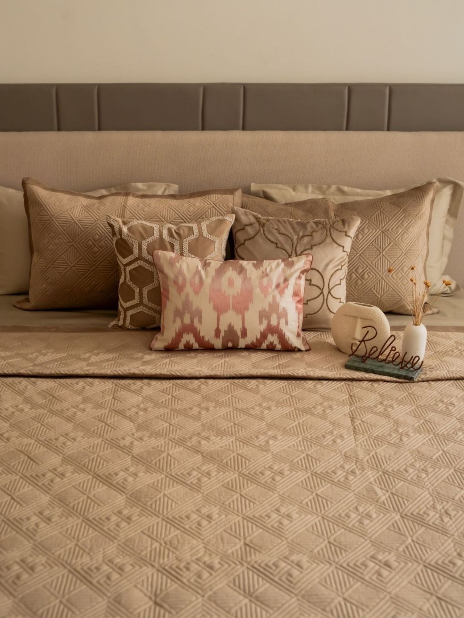 Isla Champagne Gold Velvet Trousseau Set (10 PC Set)