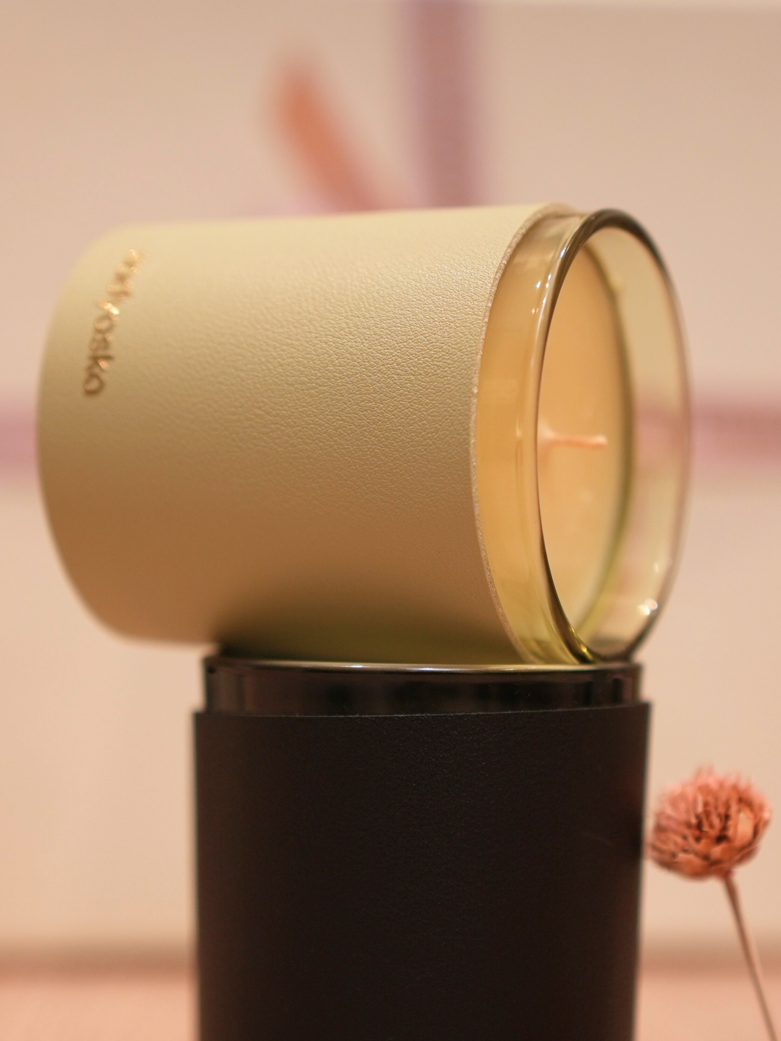 Sadyaska Happy Time Scented Candle -Green Leather