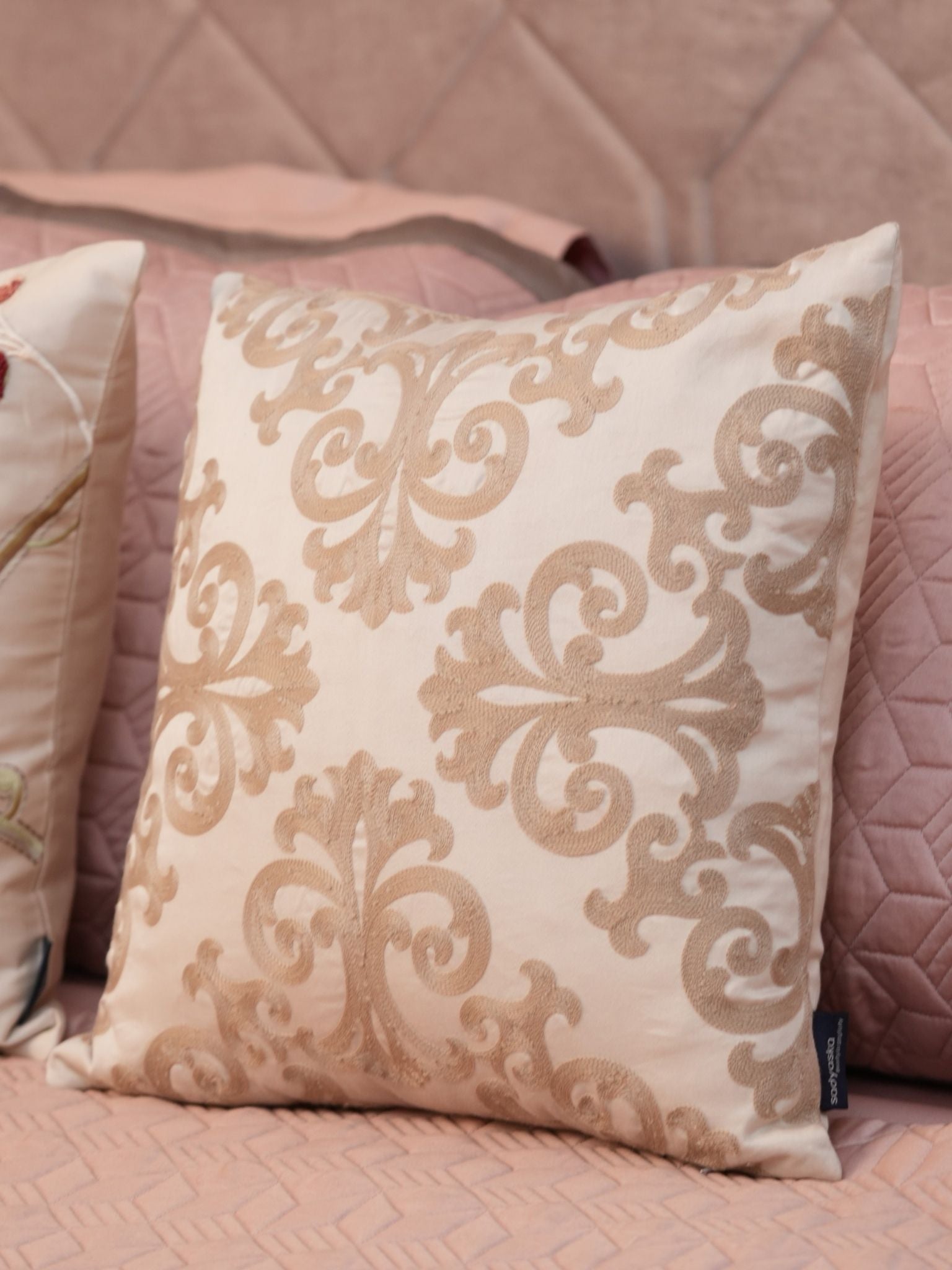 Adore Rose and Taupe 300TC Cotton Bedding Set (10 PC Set)