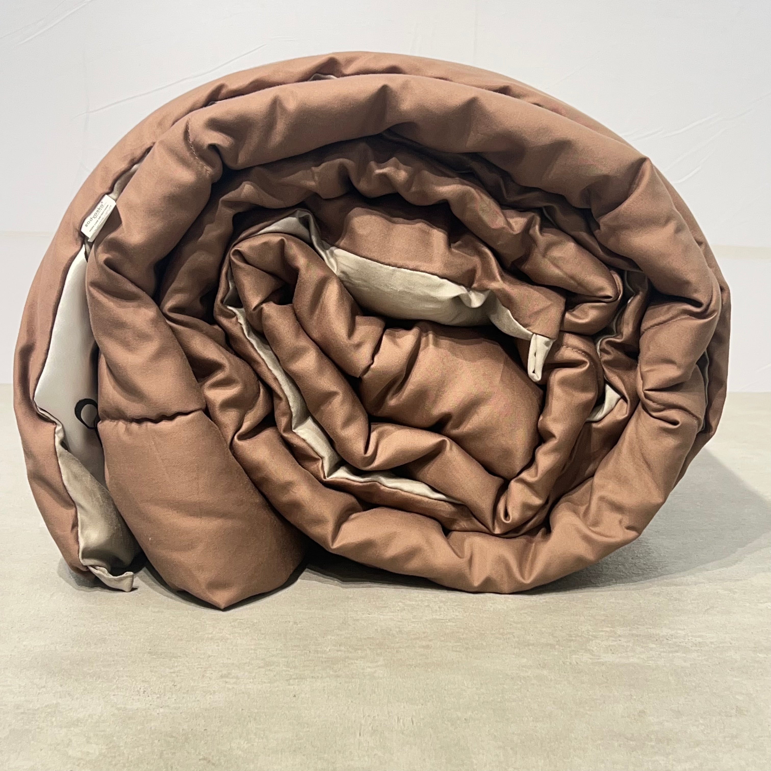 Brandy Rose and Beige 1000TC Cotton Rich Reversible Downfill Quilt