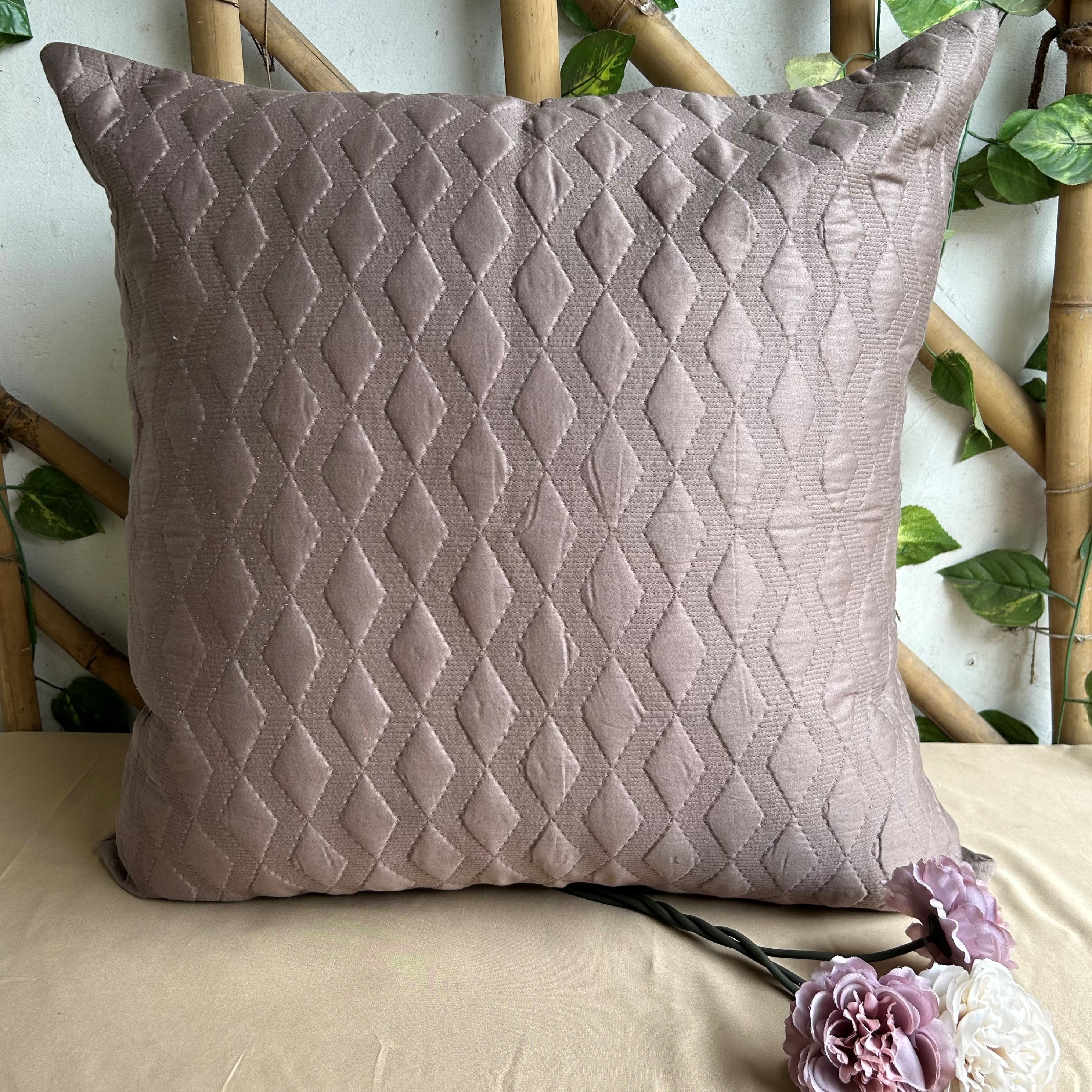 Chrysler Khaki Quilted Cotton Euro Sham