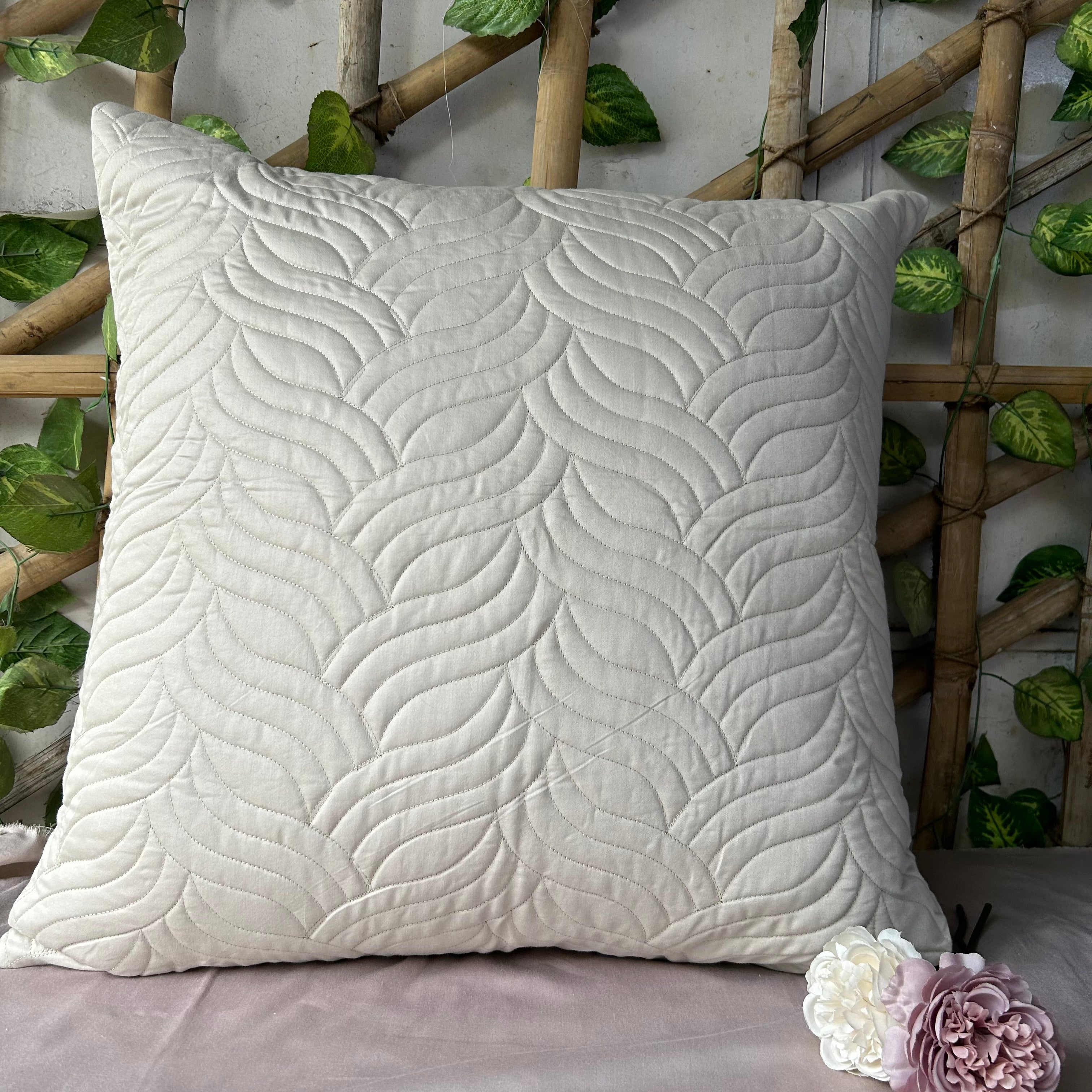Comber Beige Quilted Cotton Rich Euro Sham