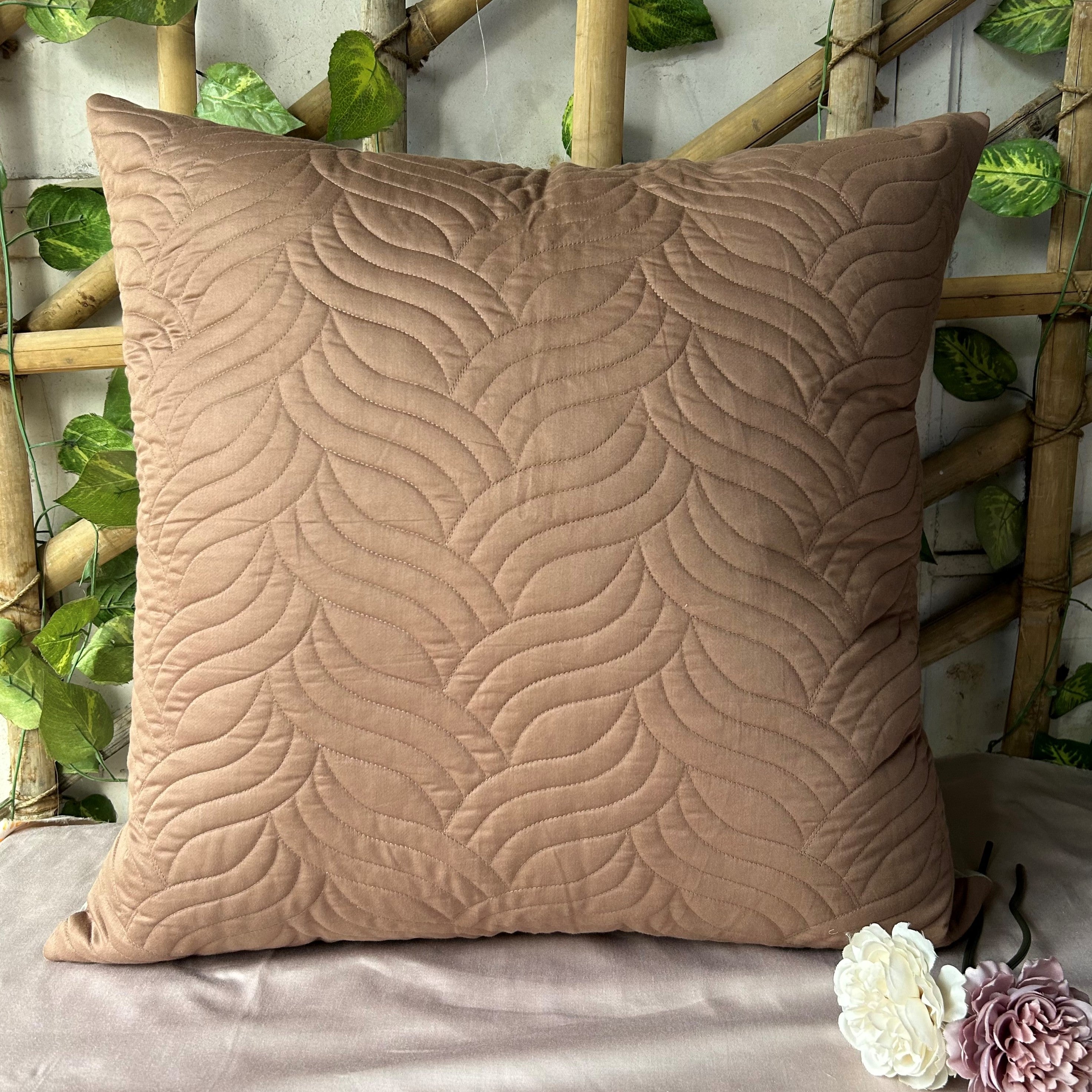 Comber Brandy Rose Quilted Cotton Rich Euro Sham