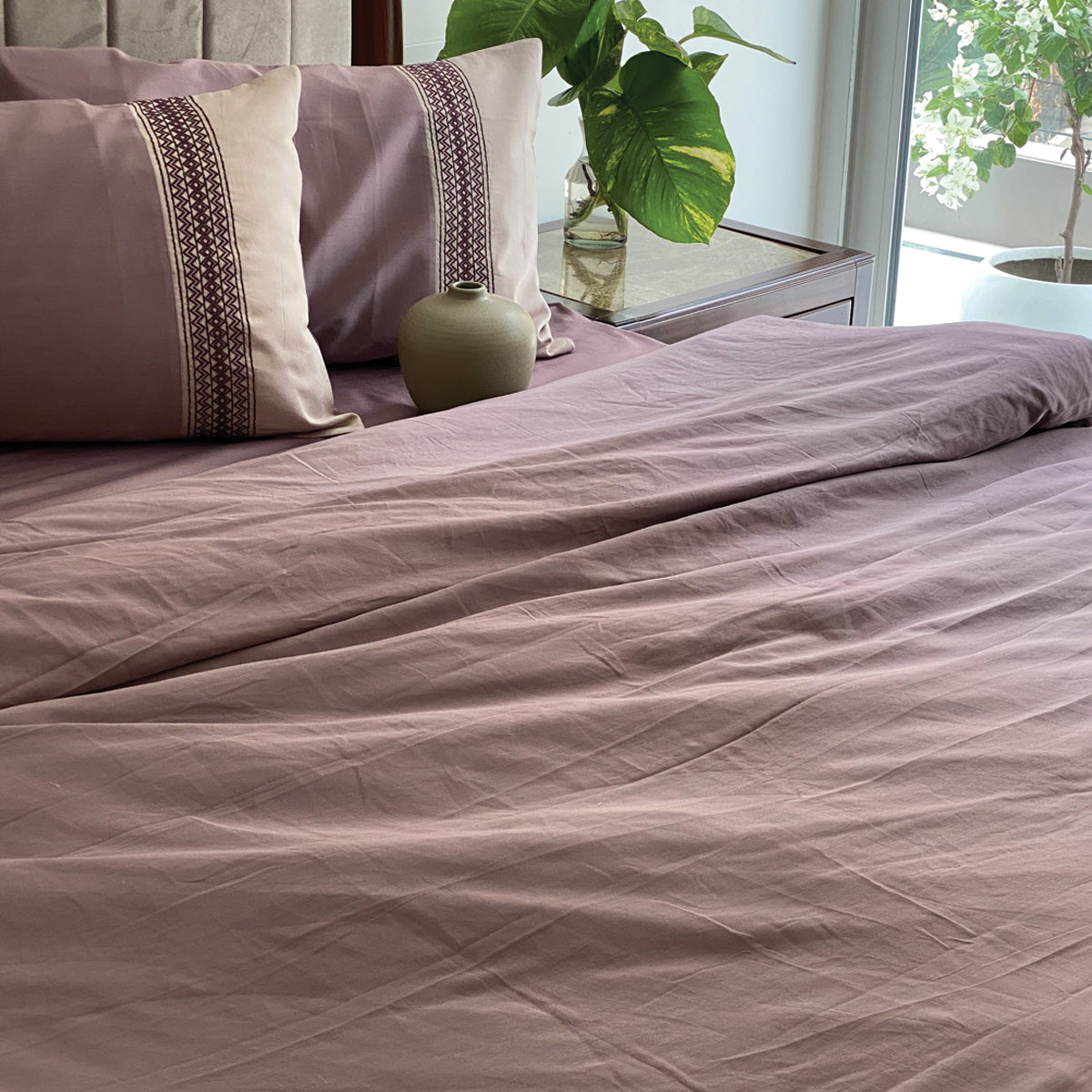 Cristal Old Rose and Buff Dreams Quilt Cover