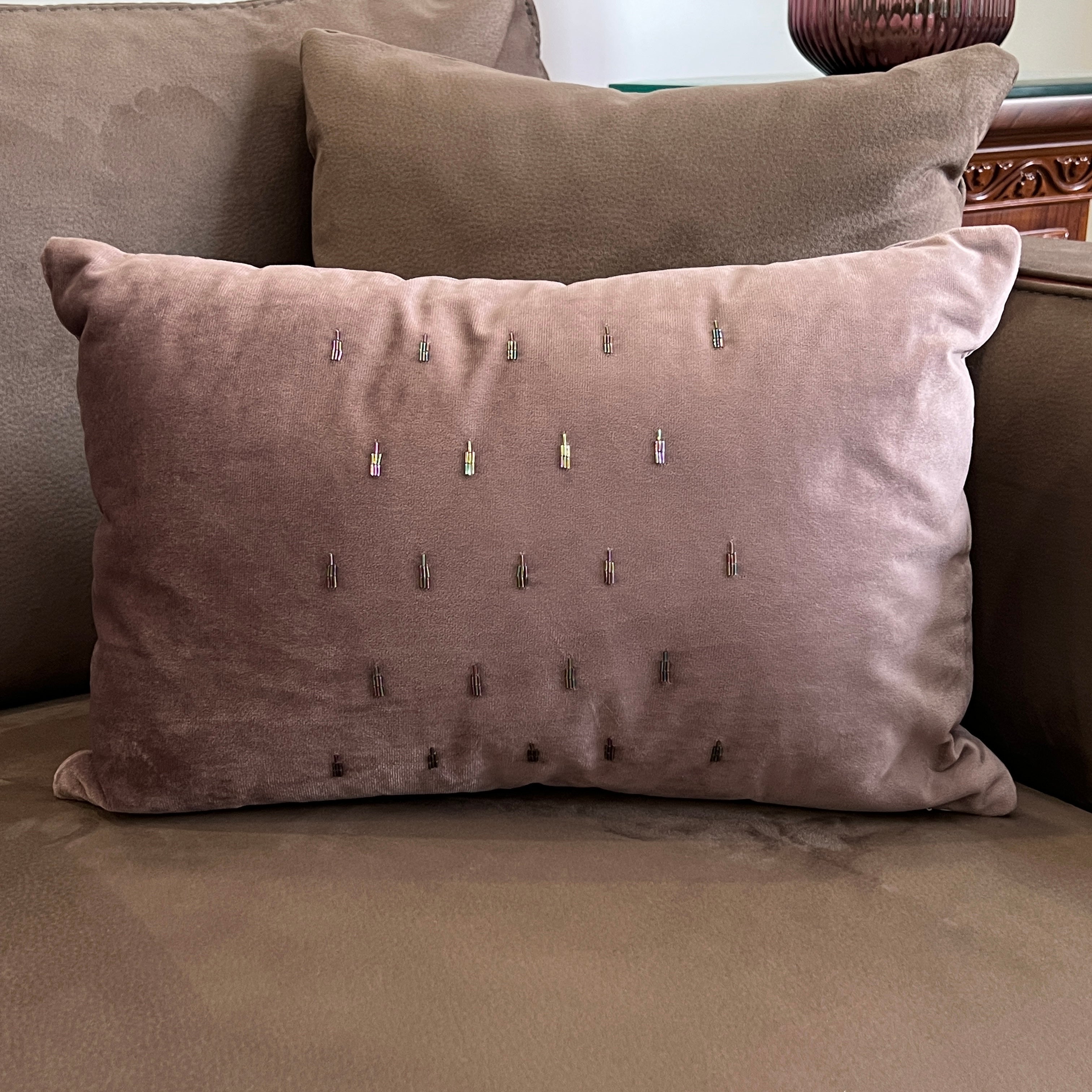 Decorative Chandelier Lilac Velvet Cushion Cover 12x18
