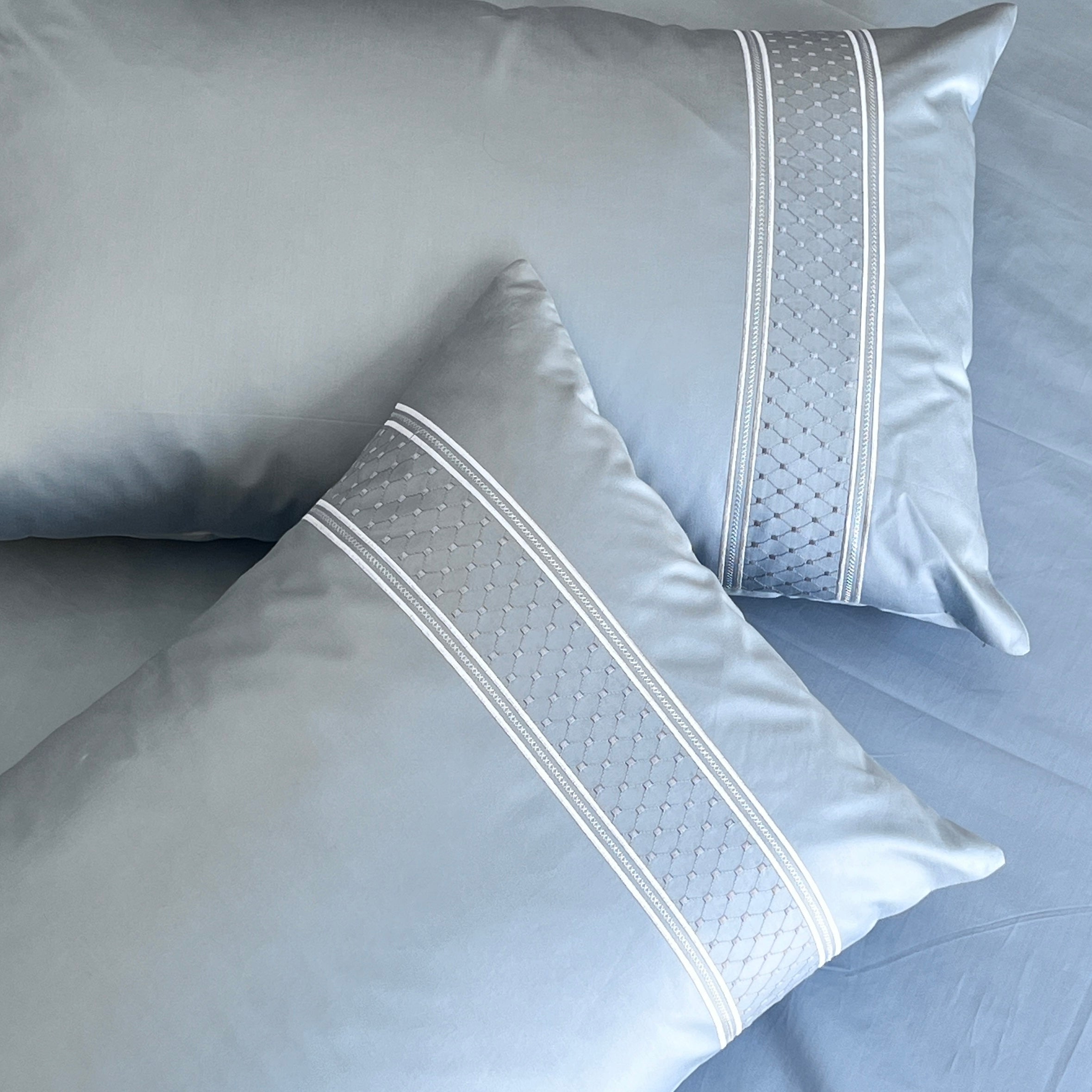 600TC Cotton Checkers Sea Blue Beyond Bedsheet Set