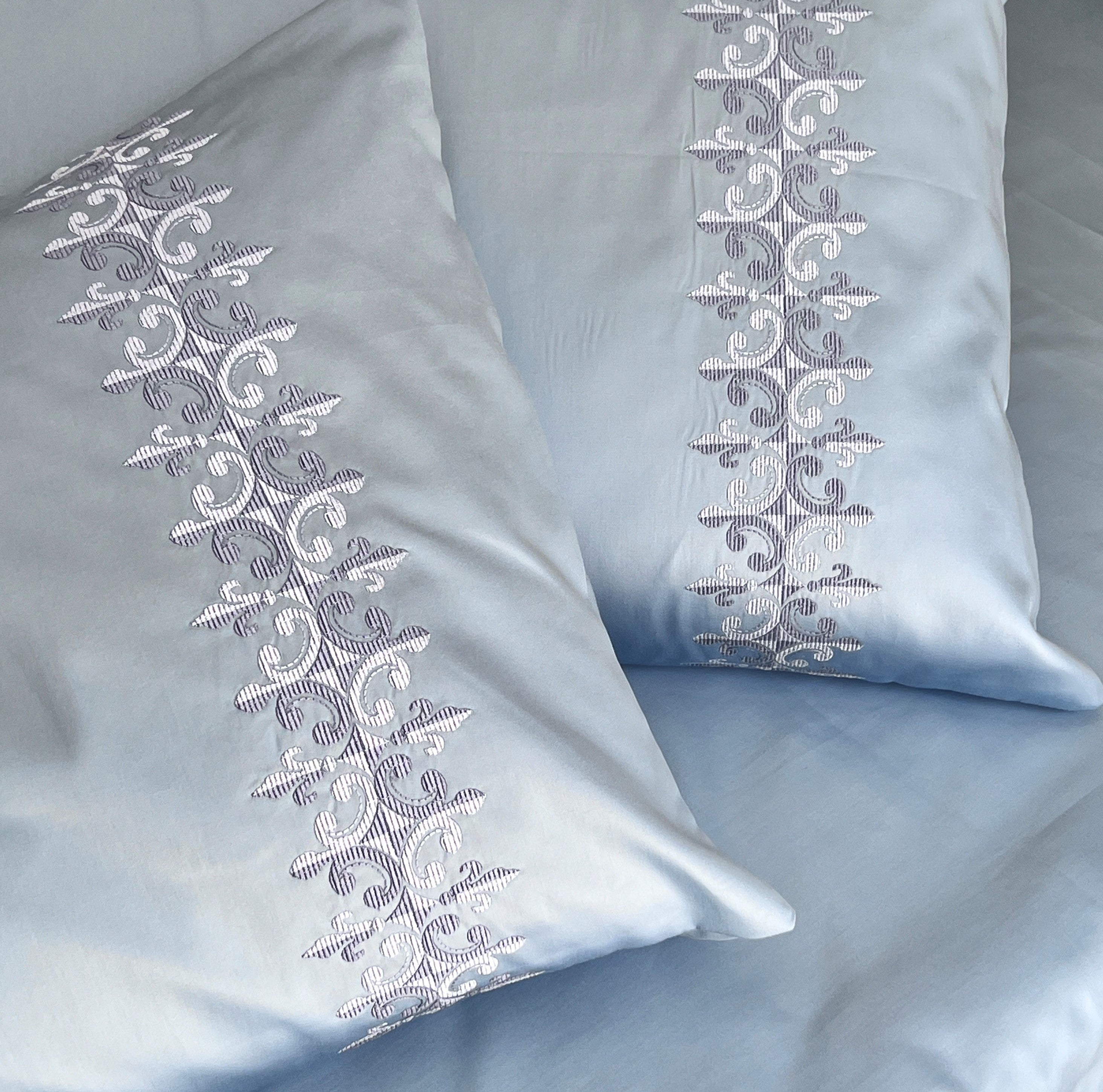 600TC Cotton Crown Sea Blue Beyond Bedsheet Set