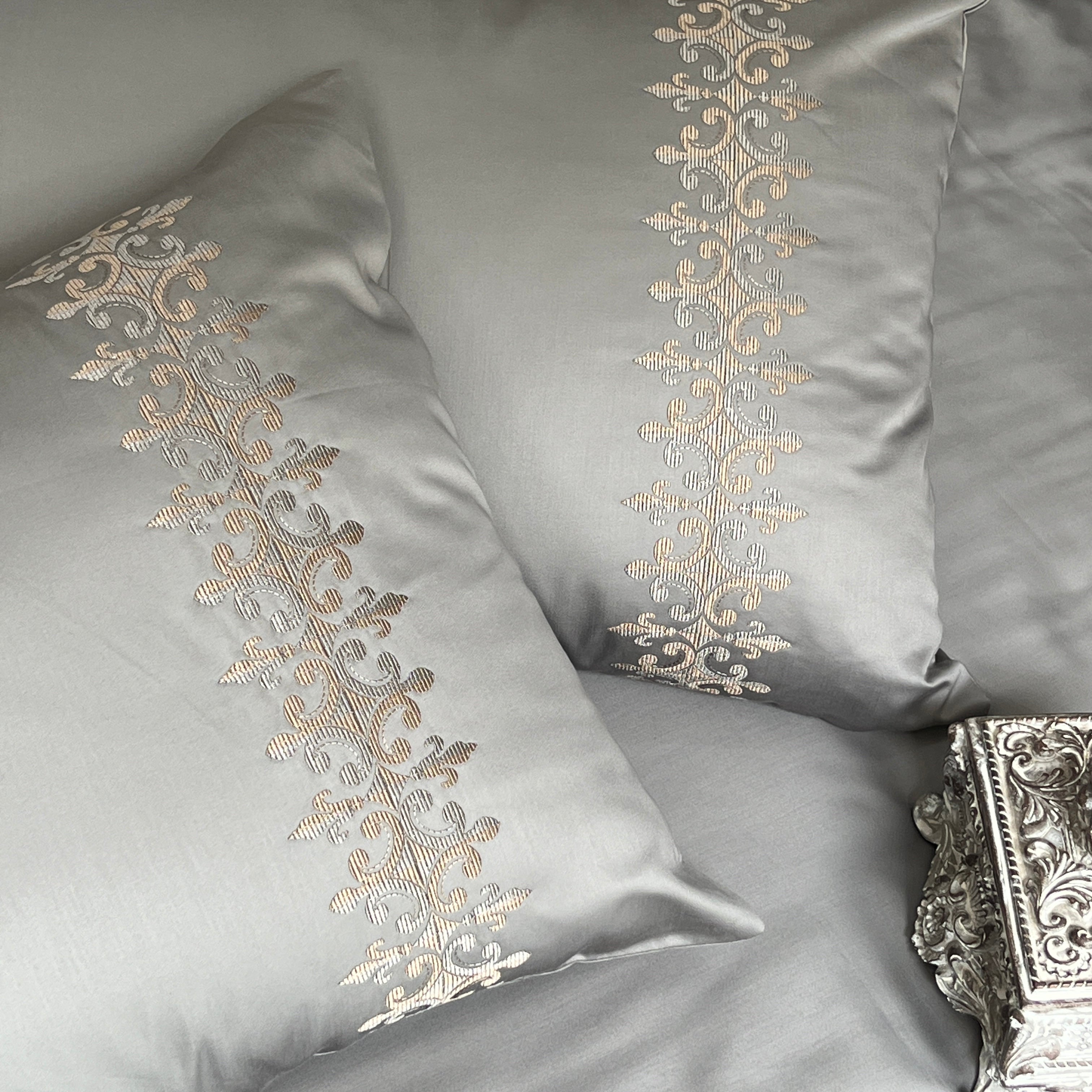 600TC Cotton Crown Steel Grey Beyond Bedsheet Set